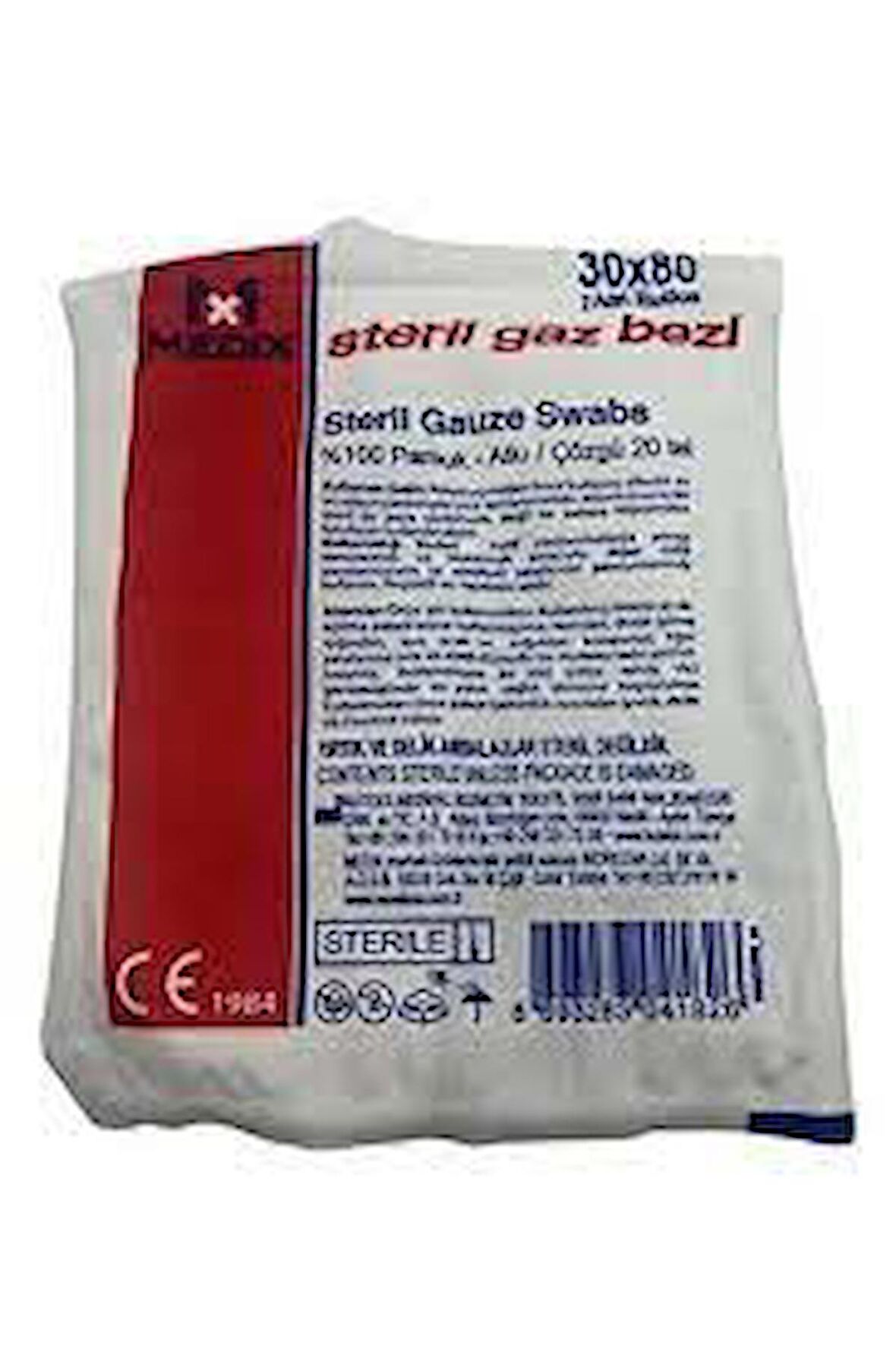 MEDİX Steril Hidrofil Gazlı Bez 30x80 Cm (2 Adet 30x40 Cm)