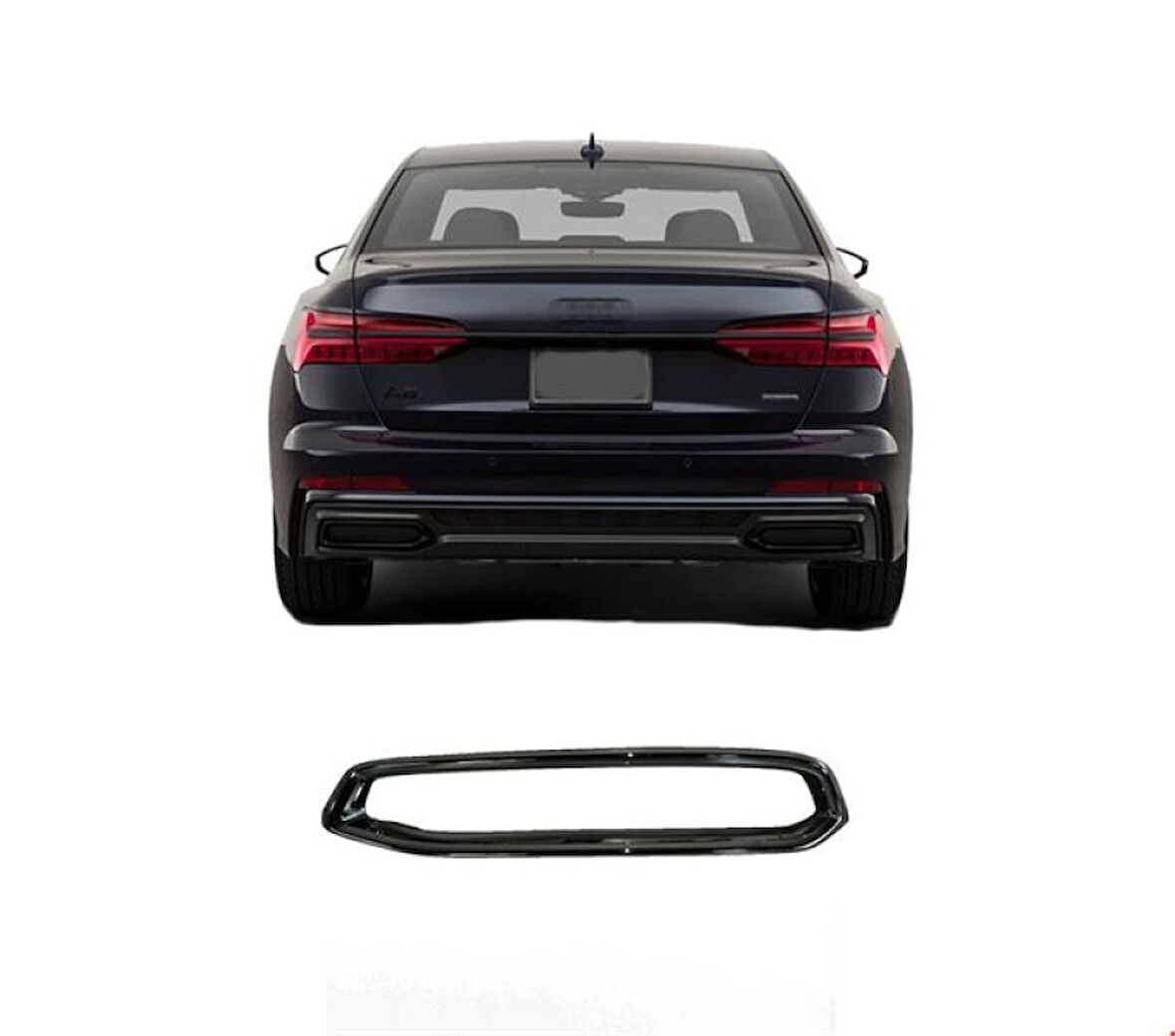 Vag Arka Egzoz Kapagı Sol S-Line Siyah A6 20> - Vortex V3613241