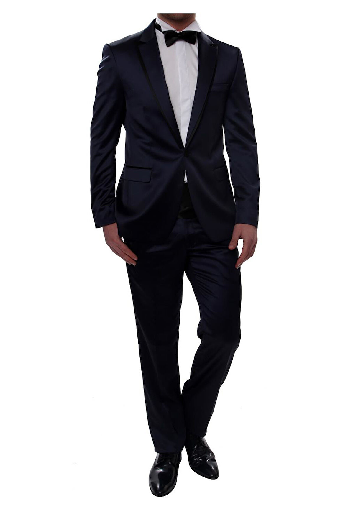 027 Slim Fit Lacivert Black Takım Elbise