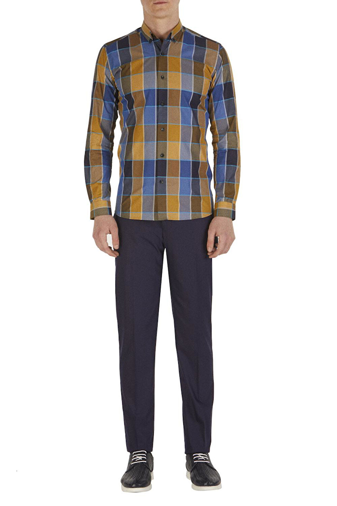 P 1015 Slim Fit Lacivert Klasik Pantolon