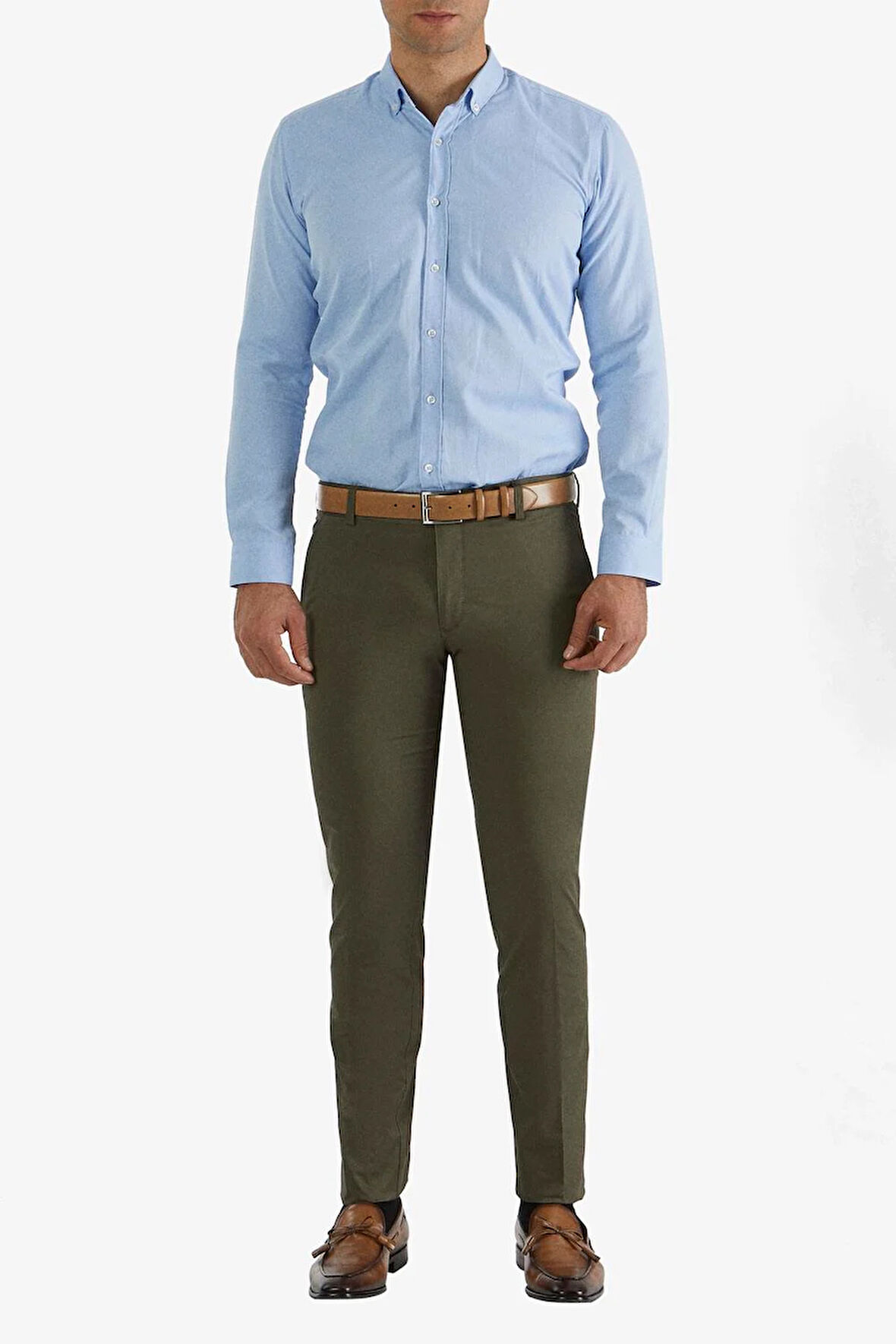 P 1050 Slim Fit Haki Spor Pantolon