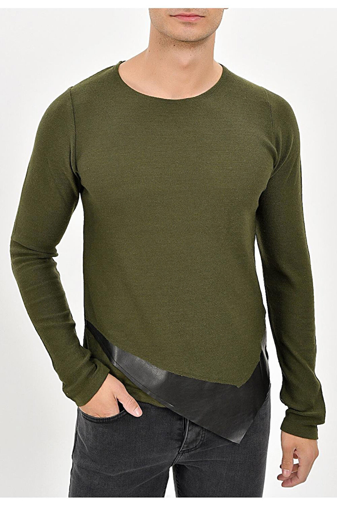 ETR 04 Slim Fit Yeşil O Yaka Triko