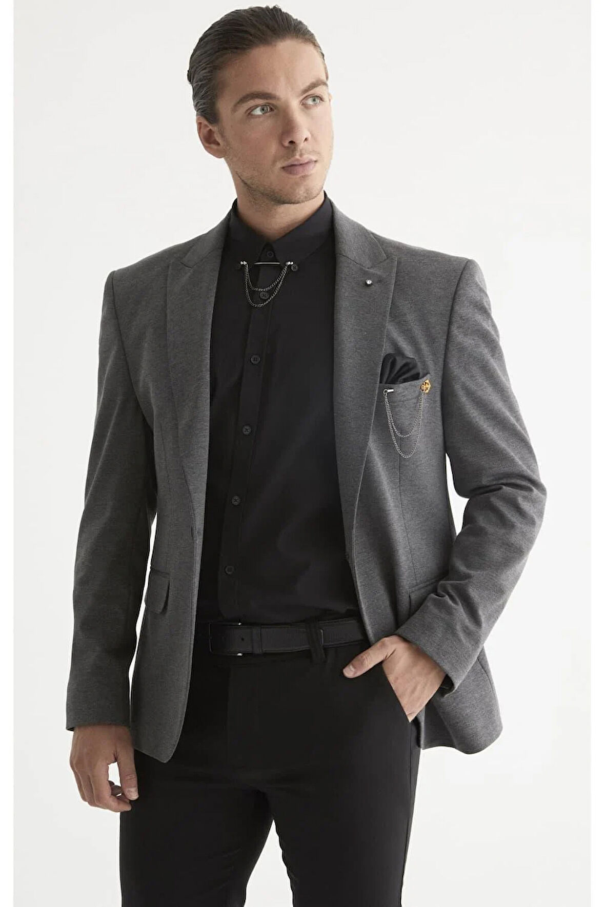 C 565 Slim Fit Siyah Klasik Ceket