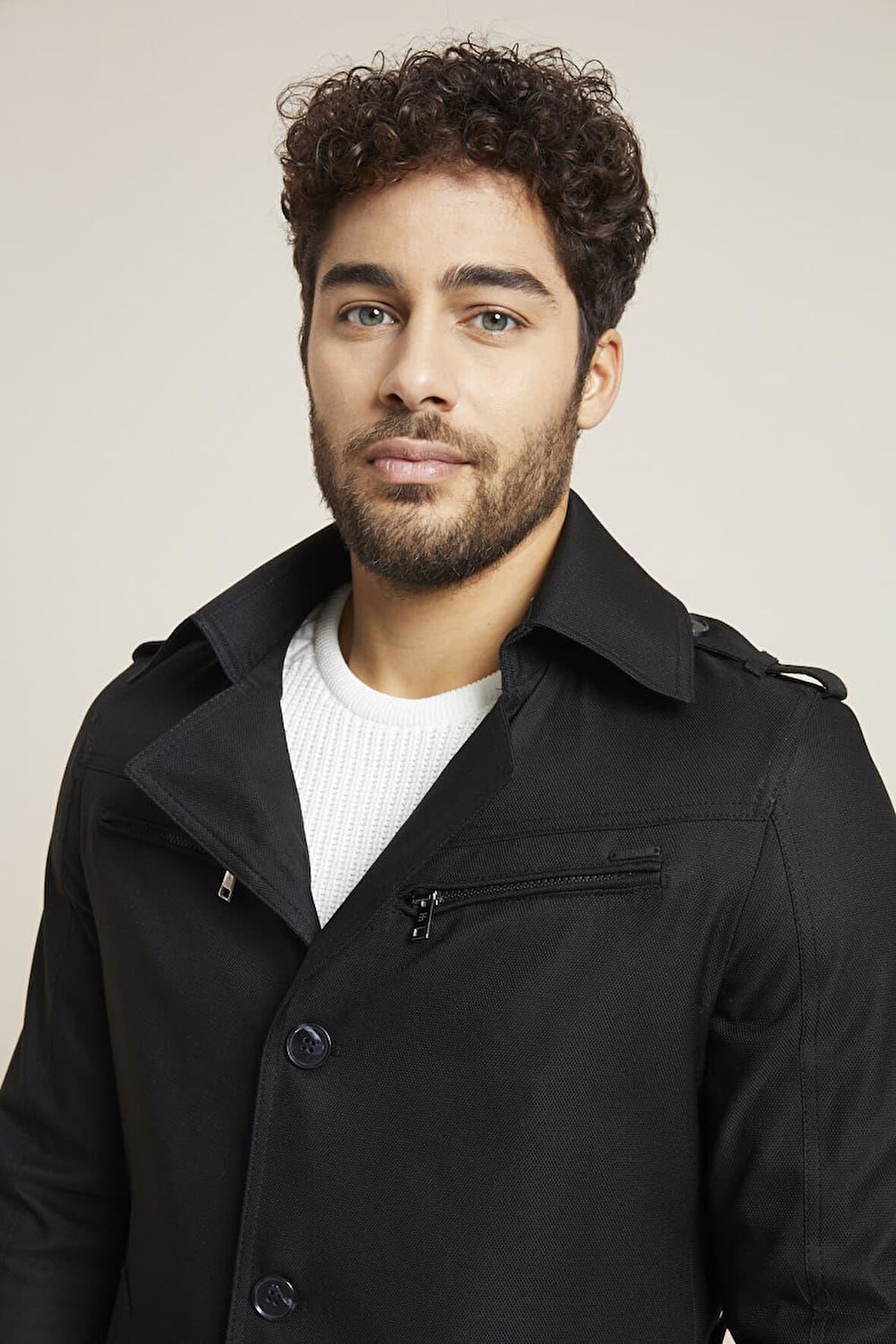 KA 066 Slim Fit Siyah Spor Kaban