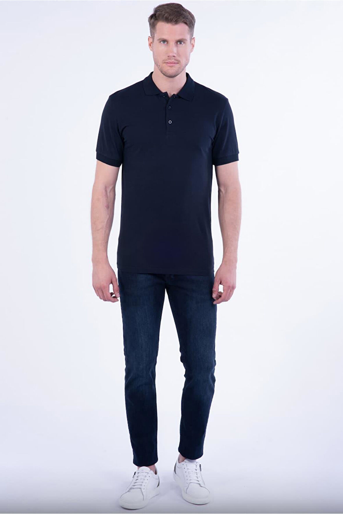 TS 789 Slim Fit Lacivert Spor T-Shirt