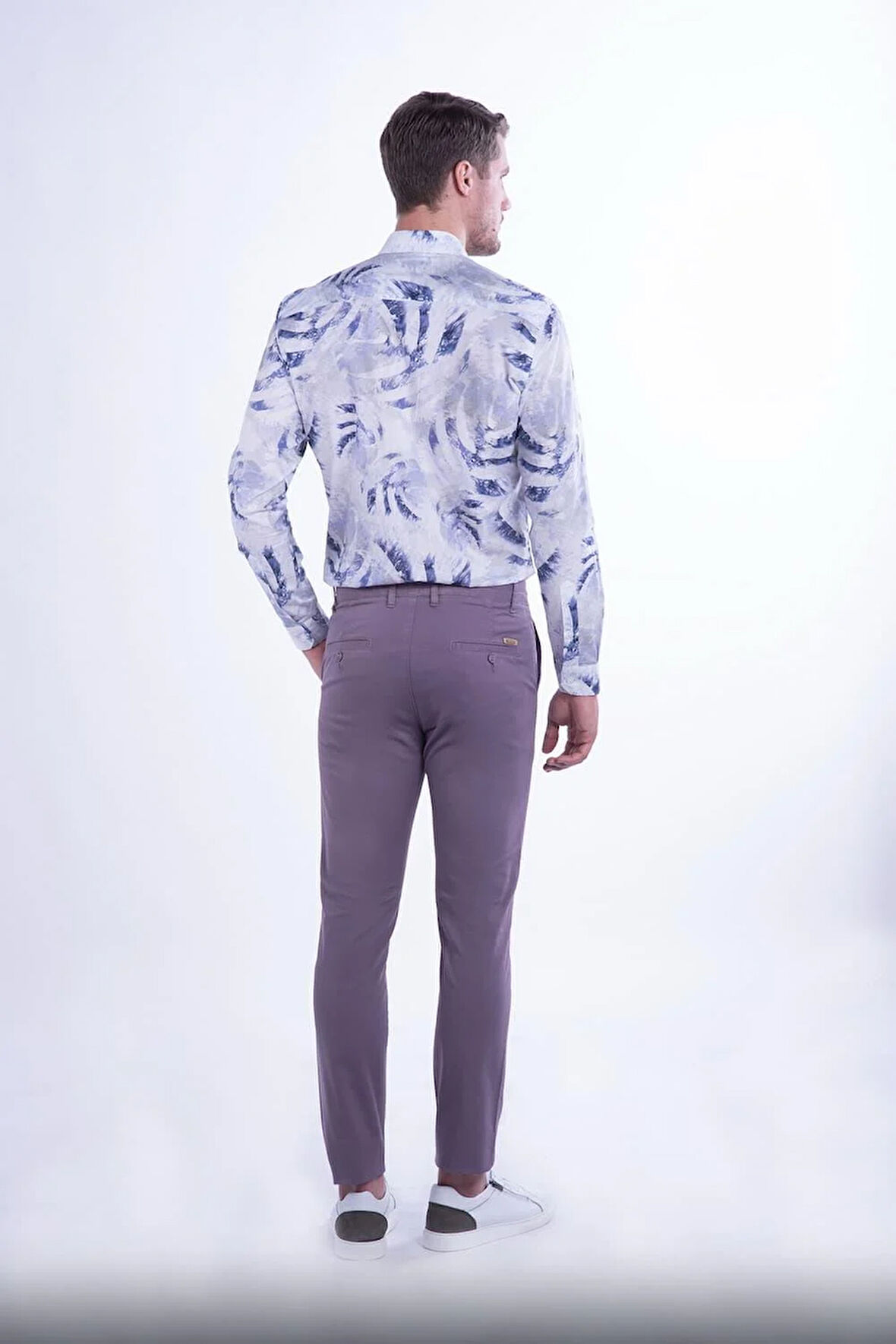 P 1078 Slim Fit Lila Spor Pantolon