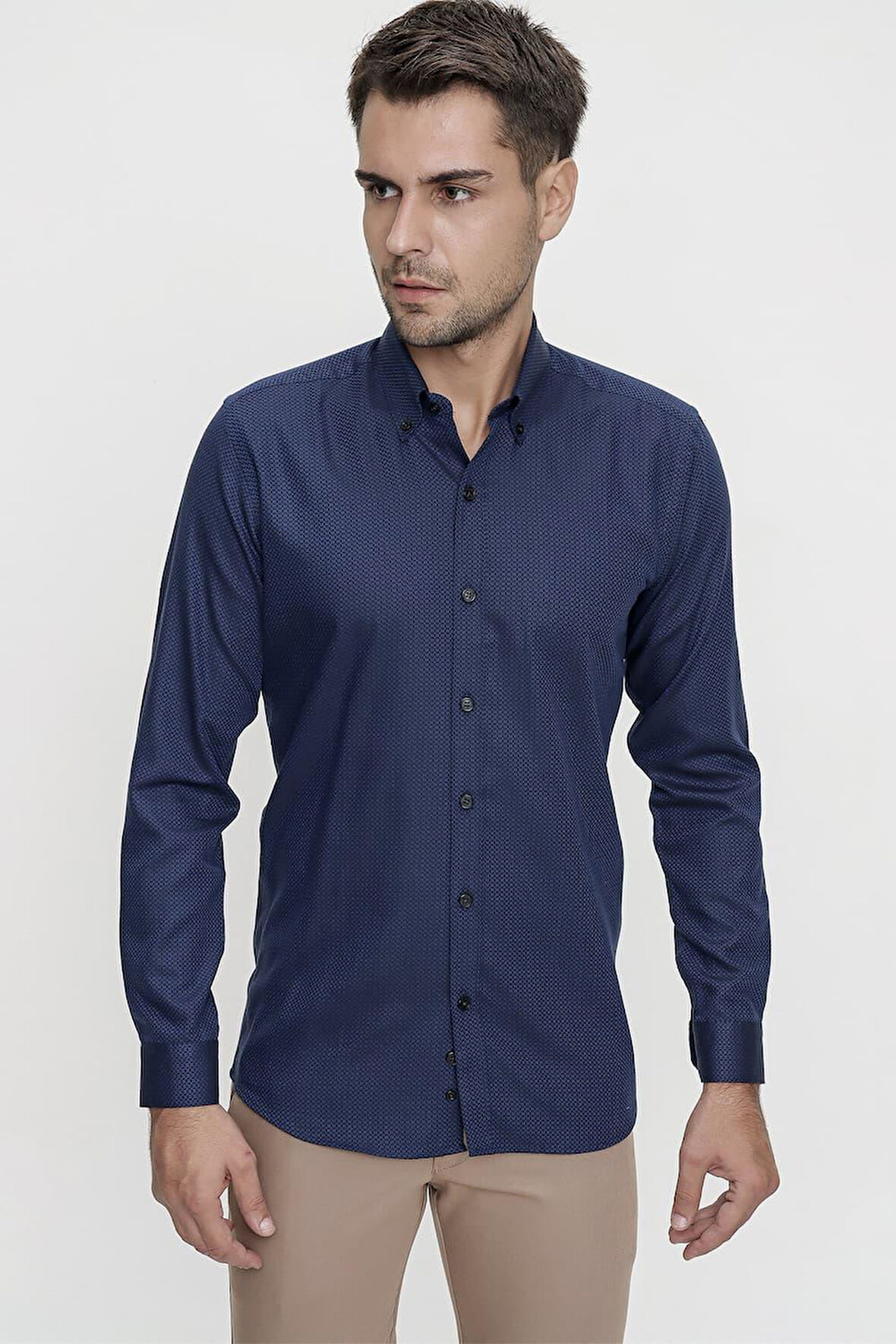 GK 620 Siyah Klasik Gömlek