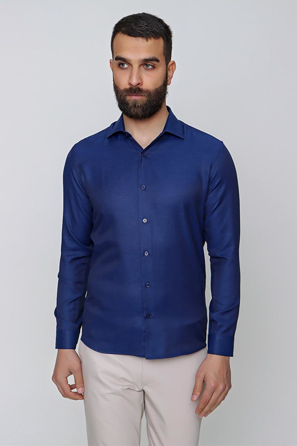 GK 632 Saks Klasik Gömlek