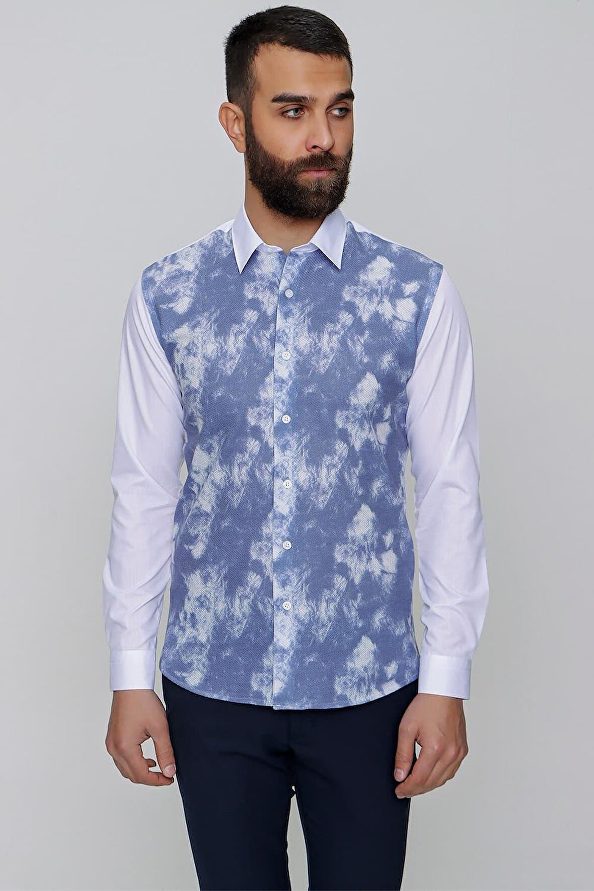 G 1482 Slim Fit Saks Spor Gömlek