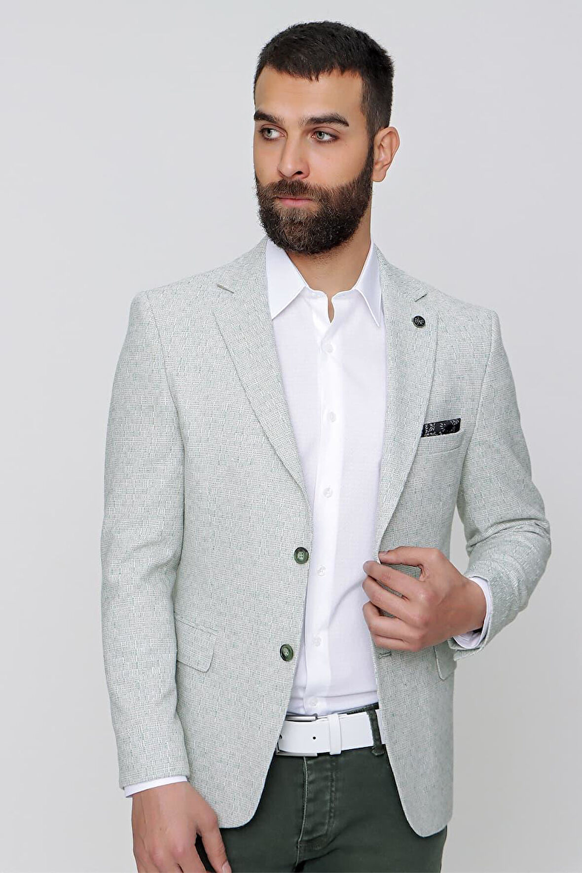 C 613 Slim Fit Nil Yeşili Spor Ceket