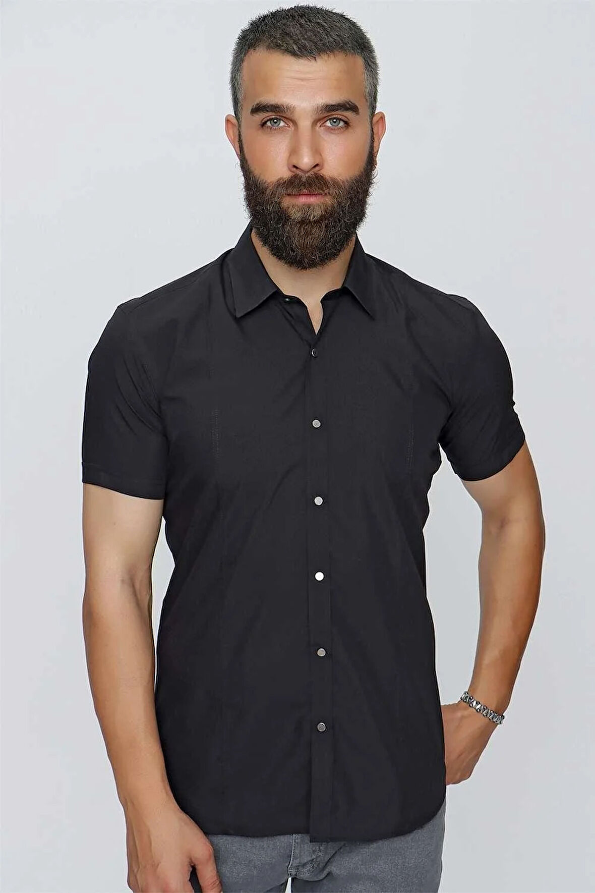 GK 659 Siyah Klasik Gömlek