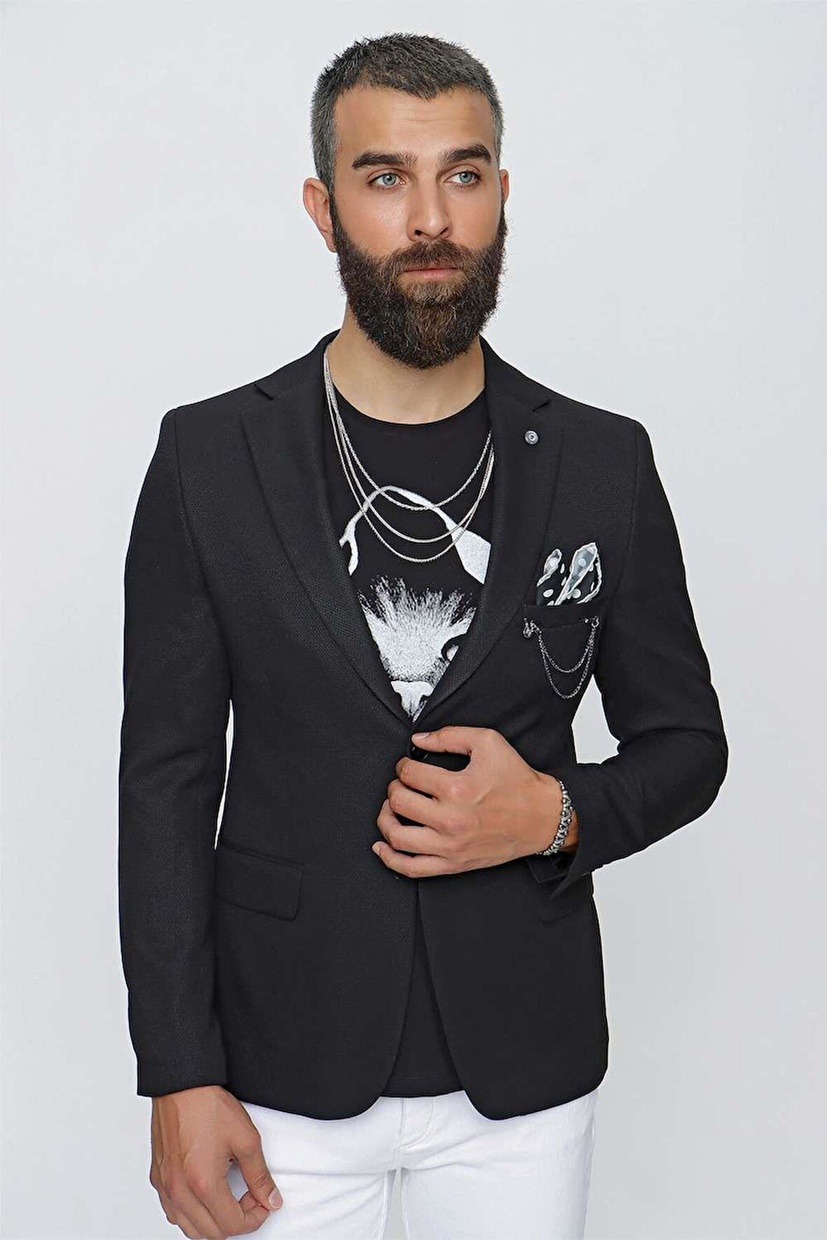 C 620 Slim Fit Siyah Spor Ceket