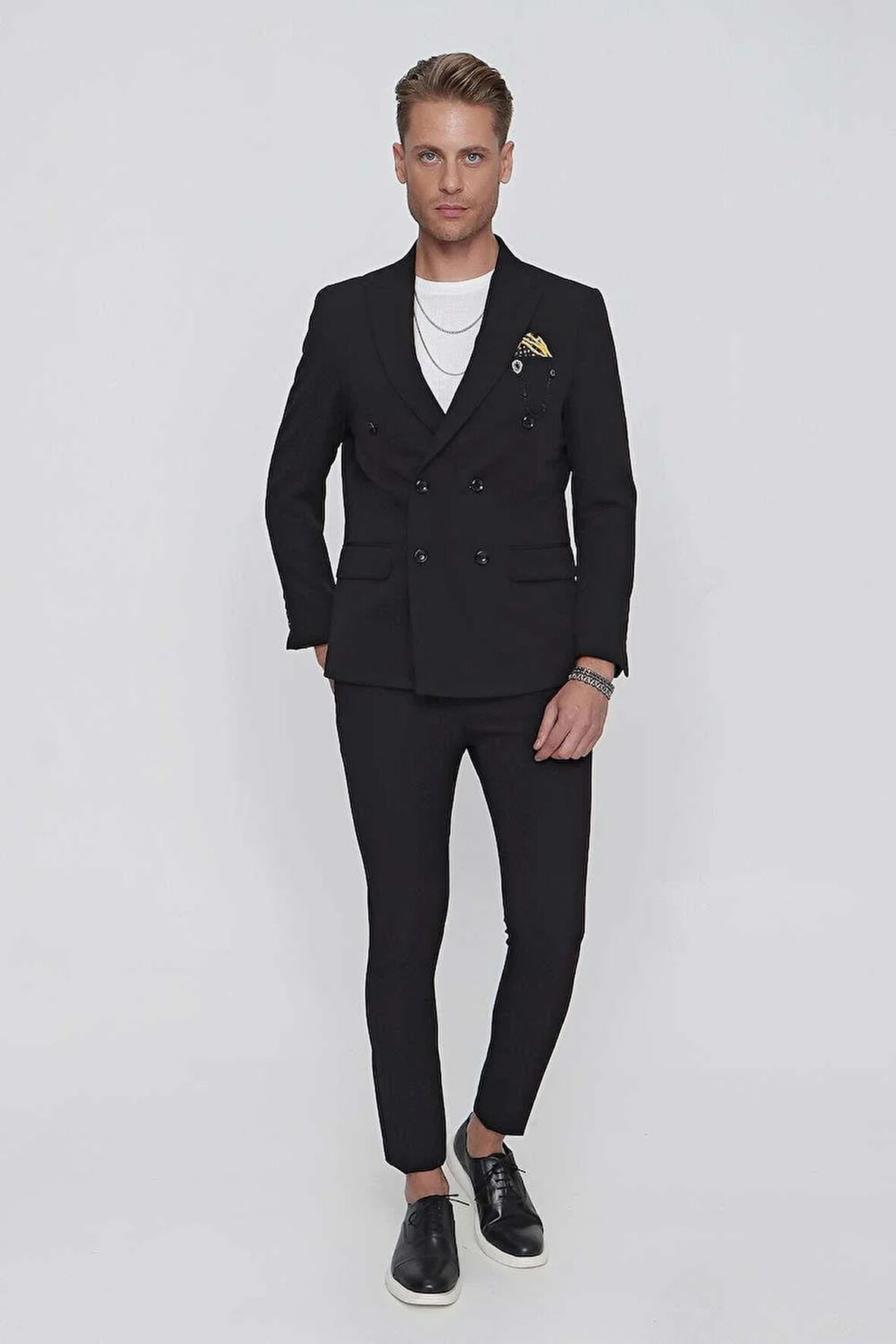 P 1099 Slim Fit Siyah Spor Pantolon