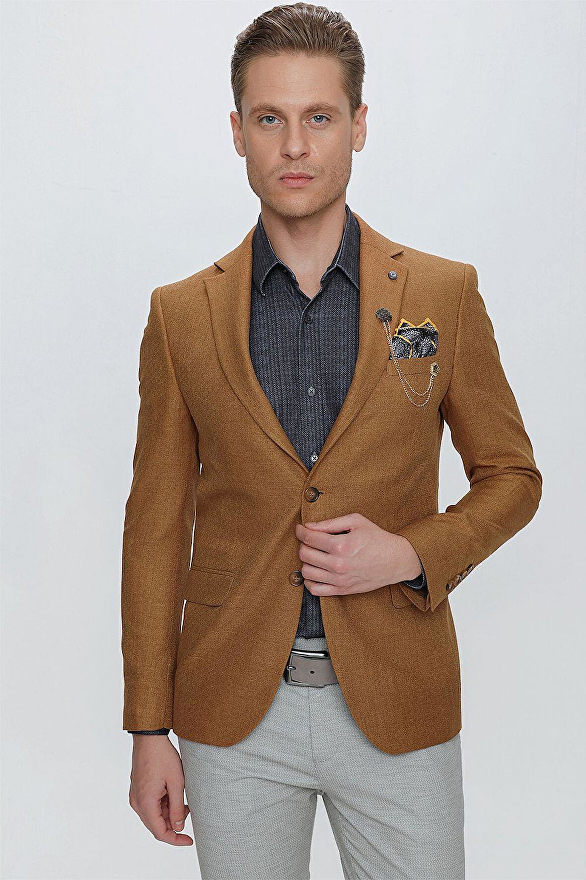 C 629 Slim Fit Safran Spor Ceket