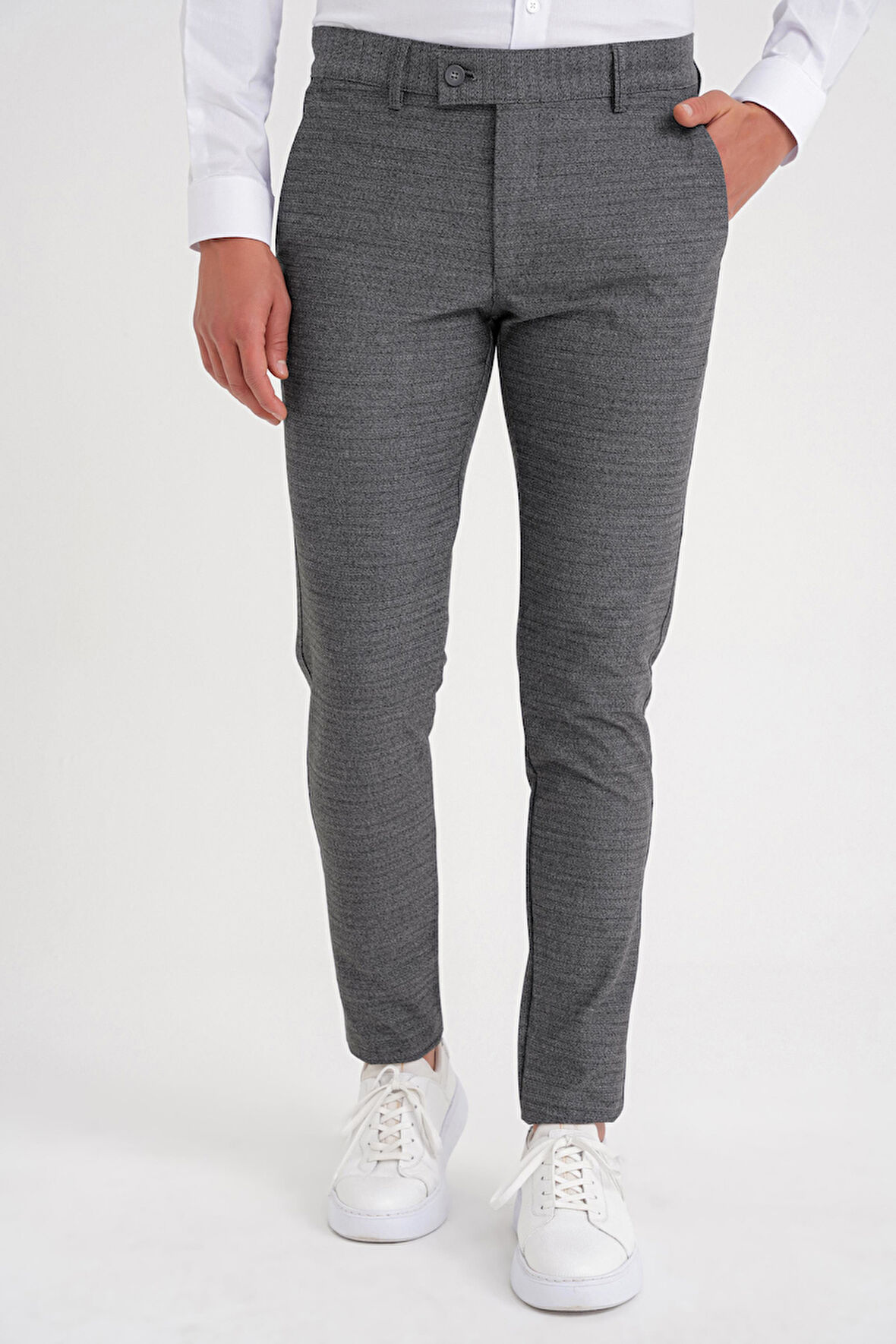 P 1086 Slim Fit Füme Spor Pantolon