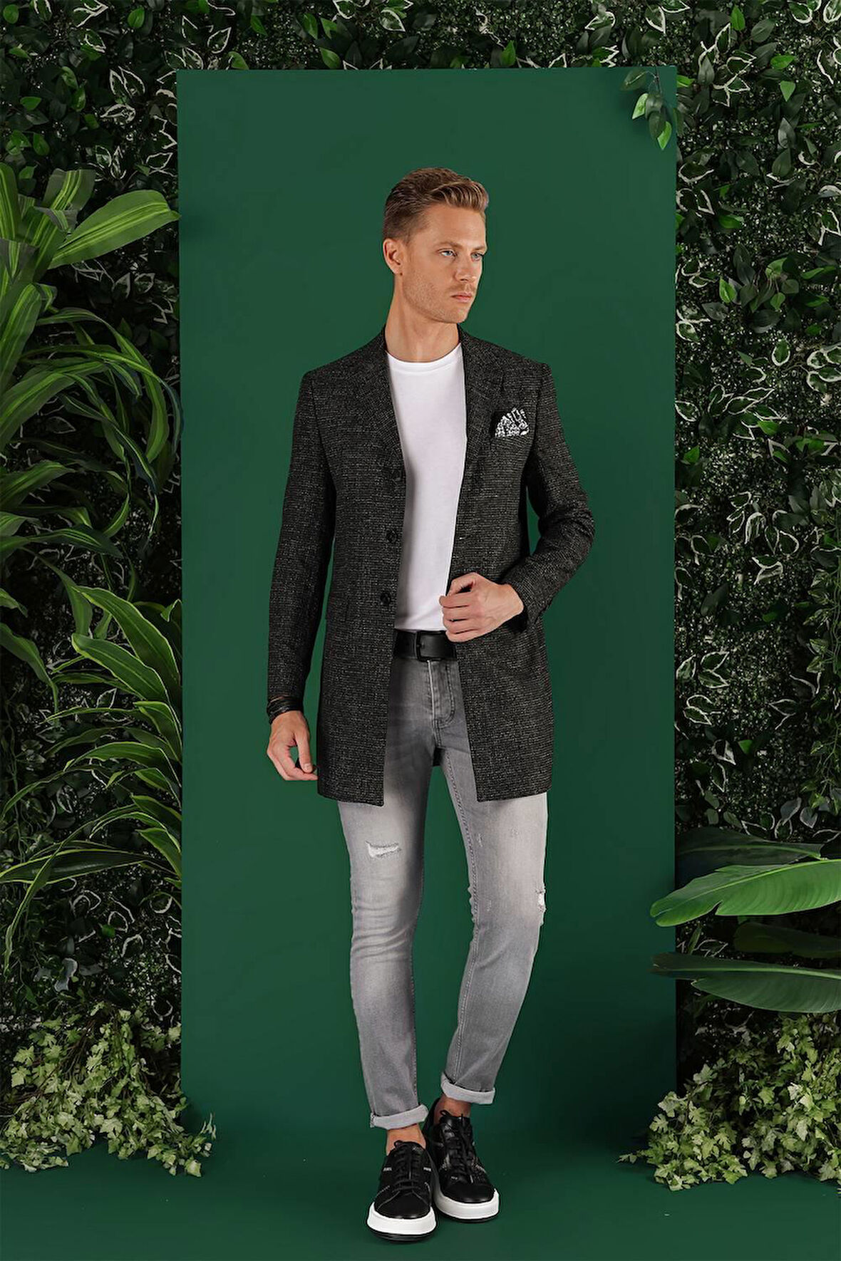 UZUN 01 Slim Fit Siyah Spor Ceket