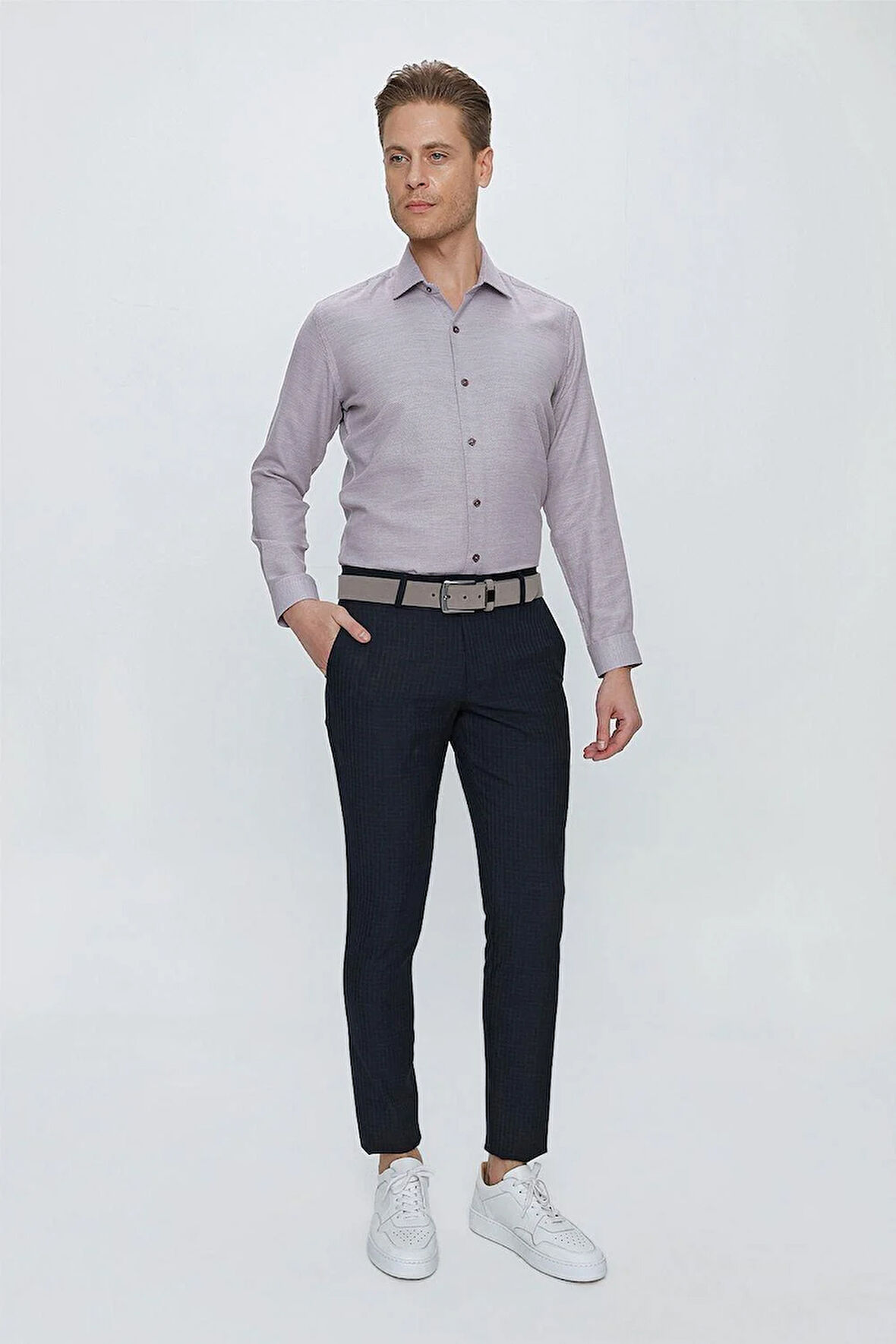 P 1103 Slim Fit Lacivert Spor Pantolon