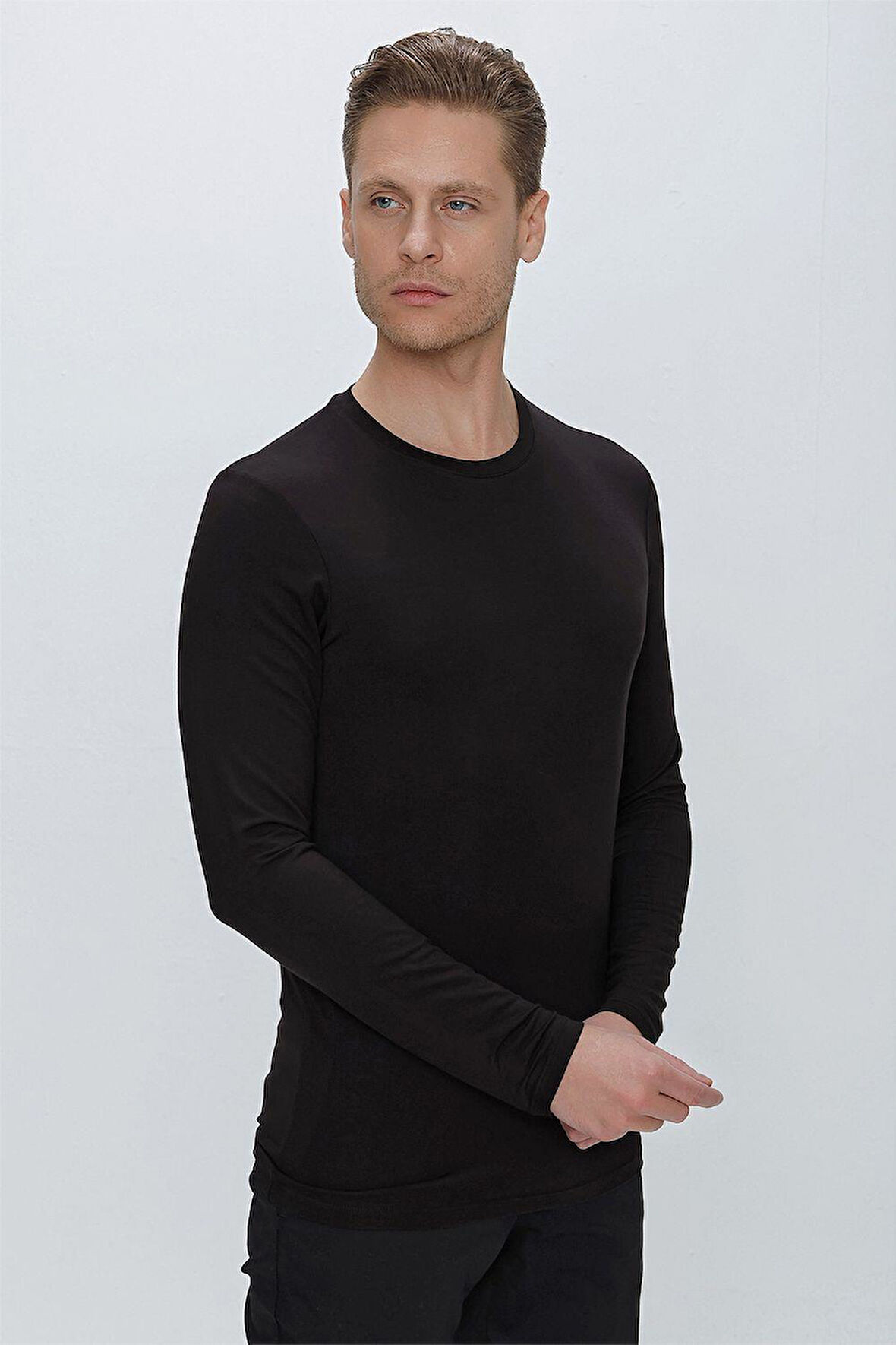 TS 842 Siyah Spor T-Shirt