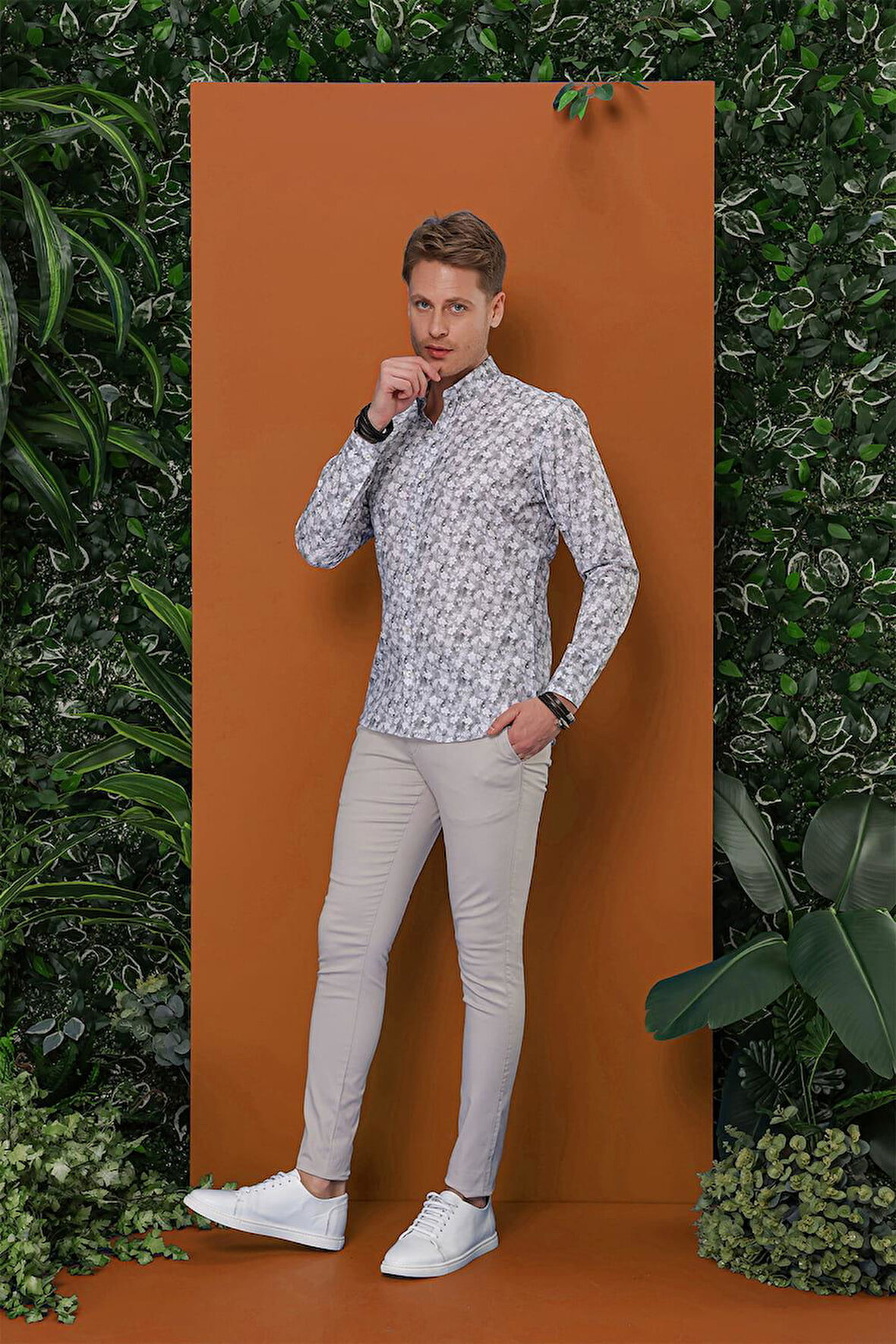 P 1112 Slim Fit Taş Spor Pantolon