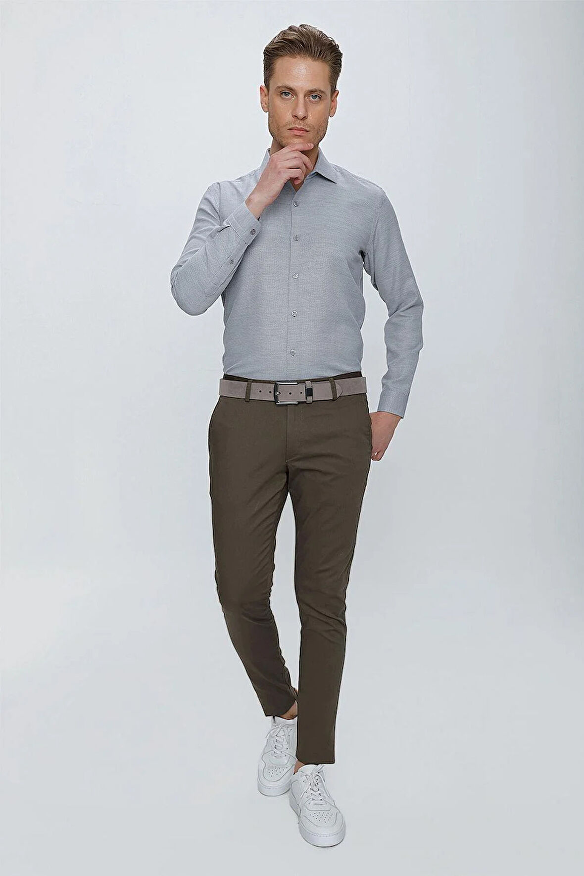 P 1112 Slim Fit Toprak Spor Pantolon