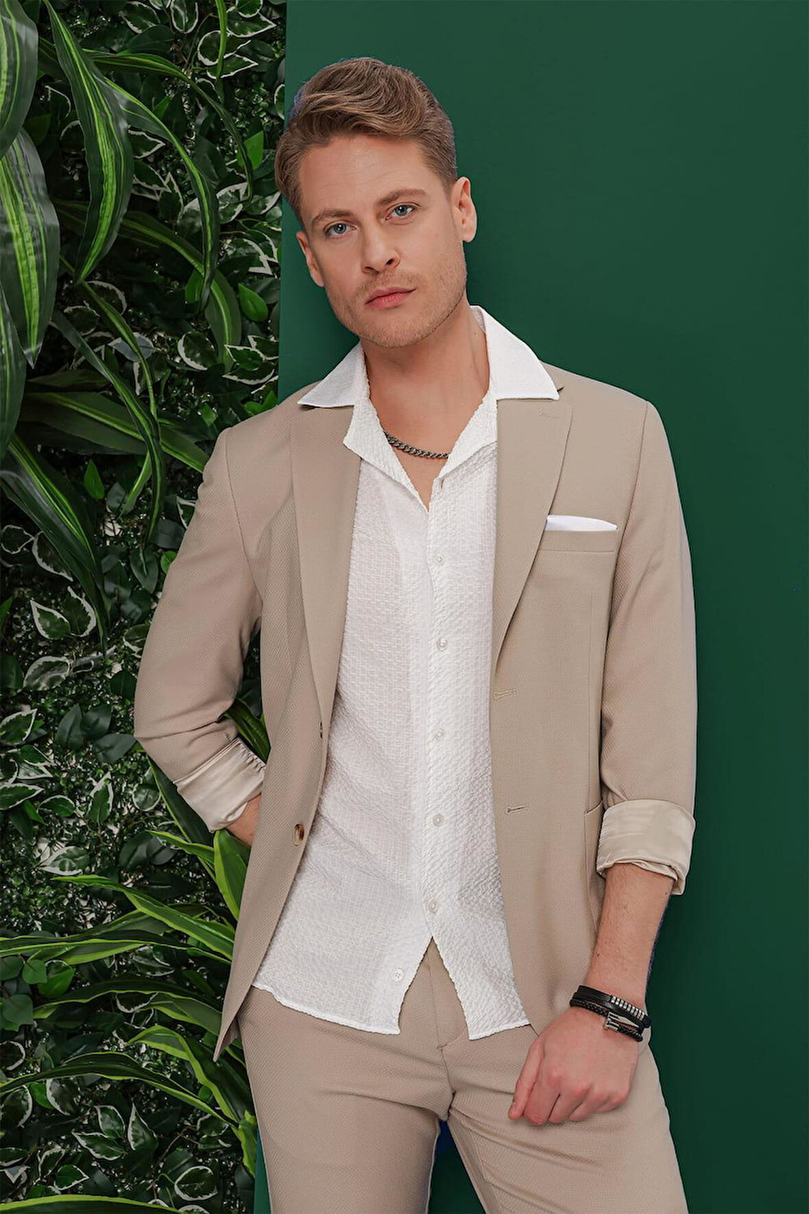 C 639 Slim Fit Bej Spor Ceket