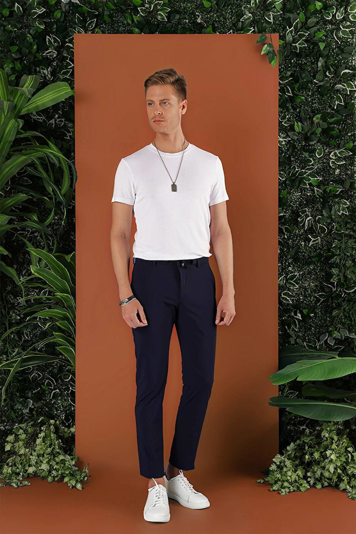 P 1121 Slim Fit Lacivert Spor Pantolon