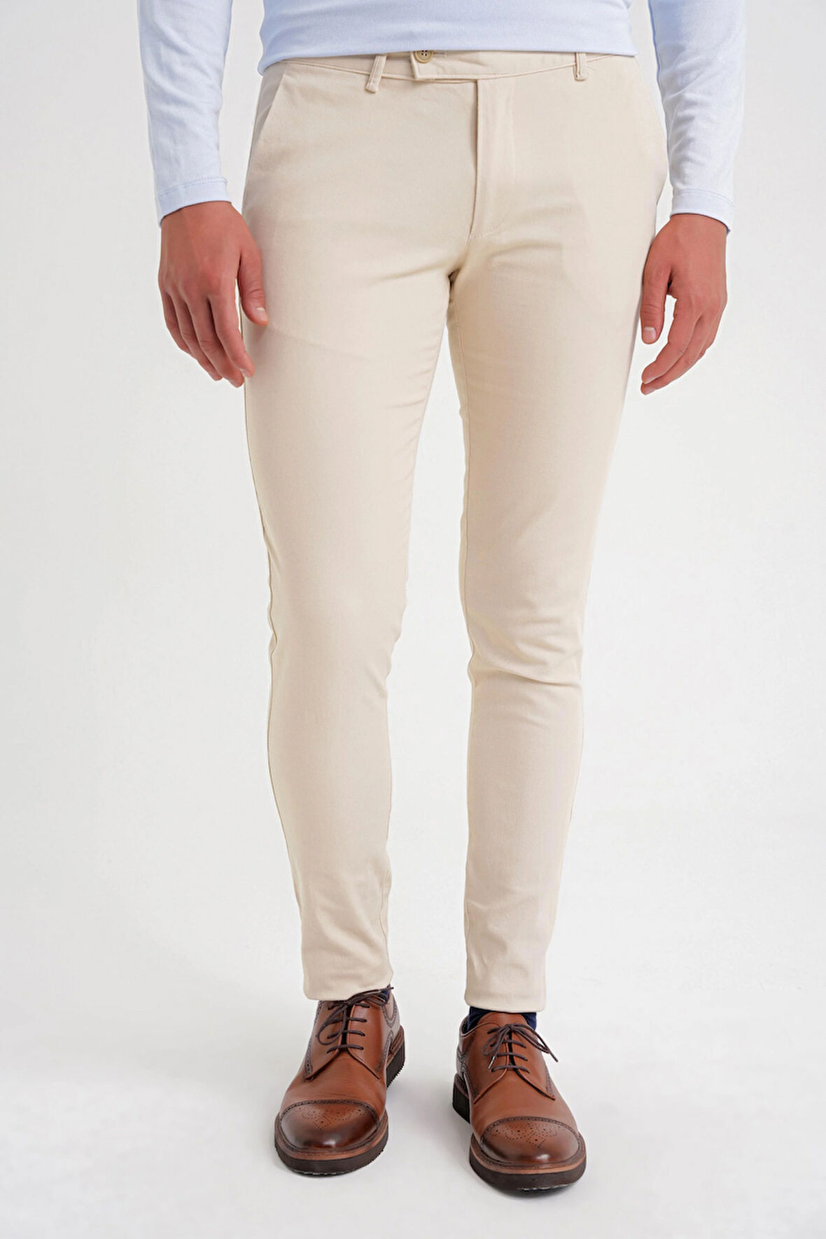 P 1124  PANTOLON Slim BEJ CASUAL