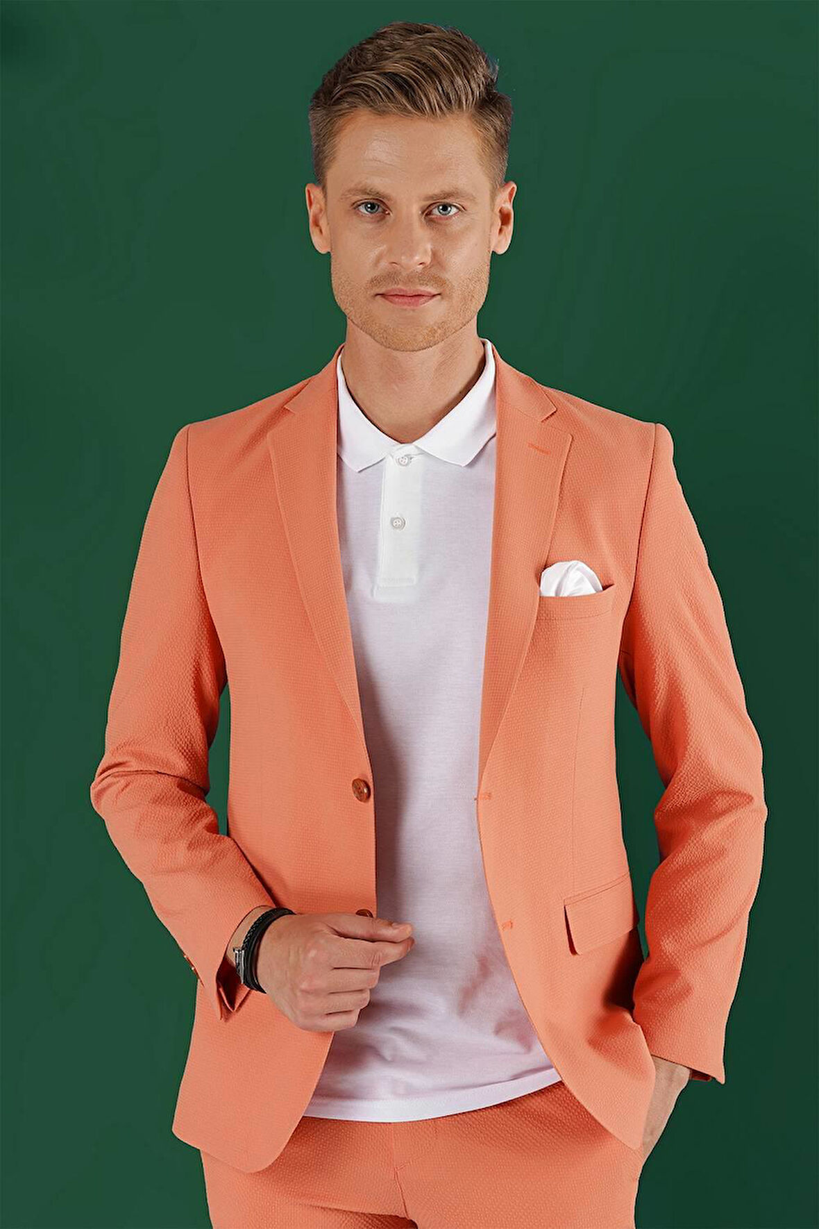 C 647 Slim Fit Mercan Spor Ceket