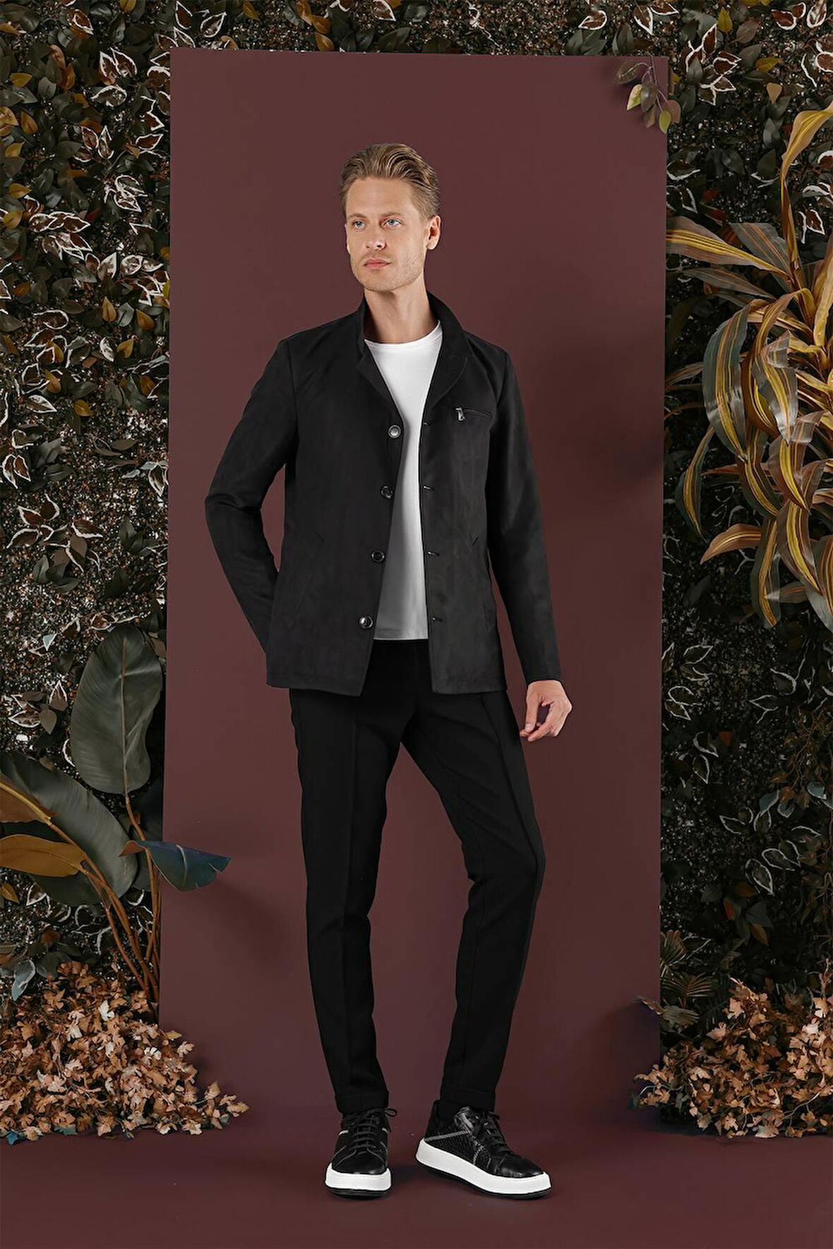 KA 080 Slim Fit Siyah Spor Kaban