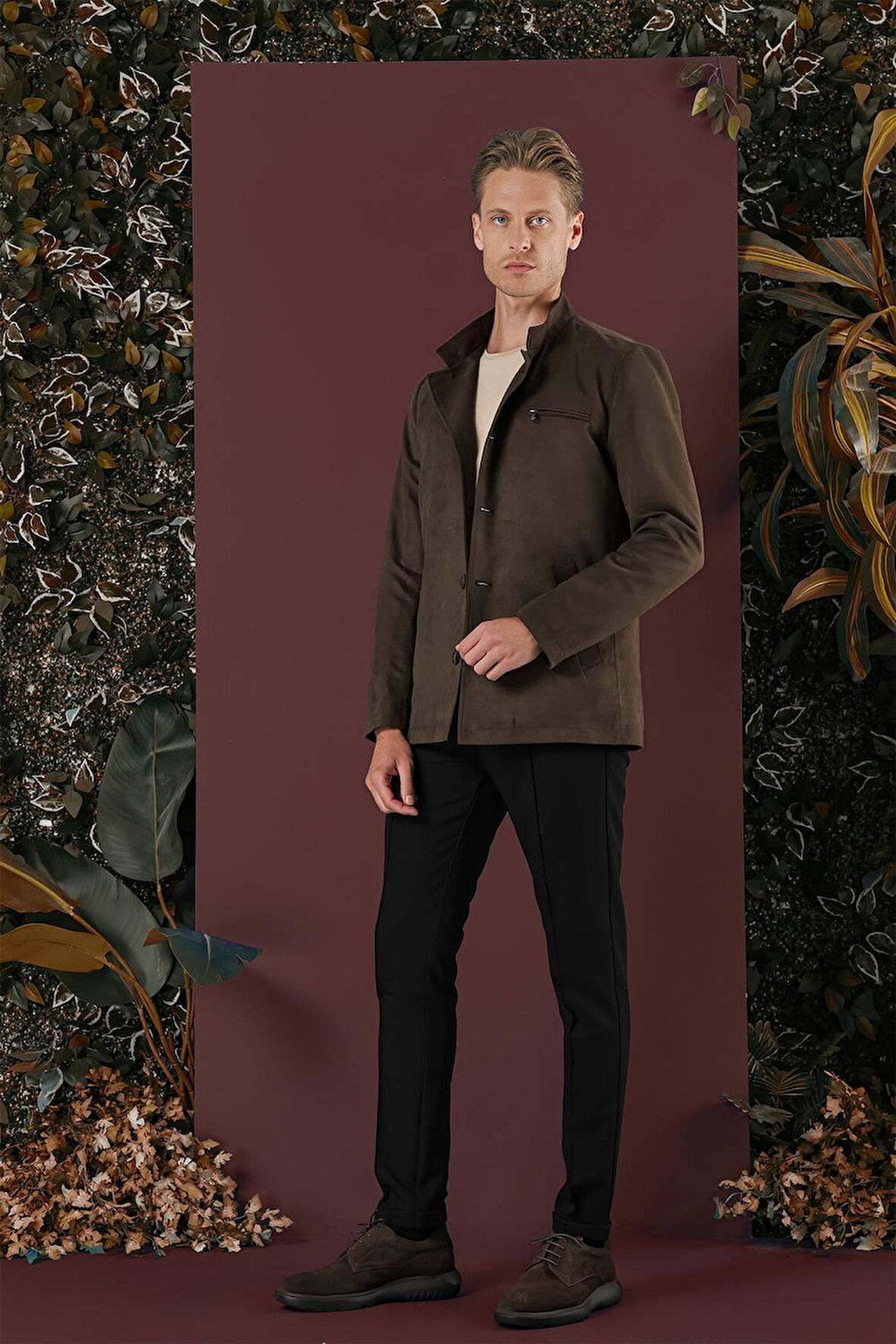 KA 080 Slim Fit Kahve Spor Kaban