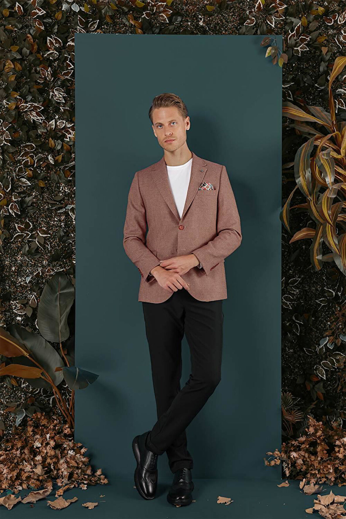 C 656 Slim Fit Gül Kurusu Spor Ceket