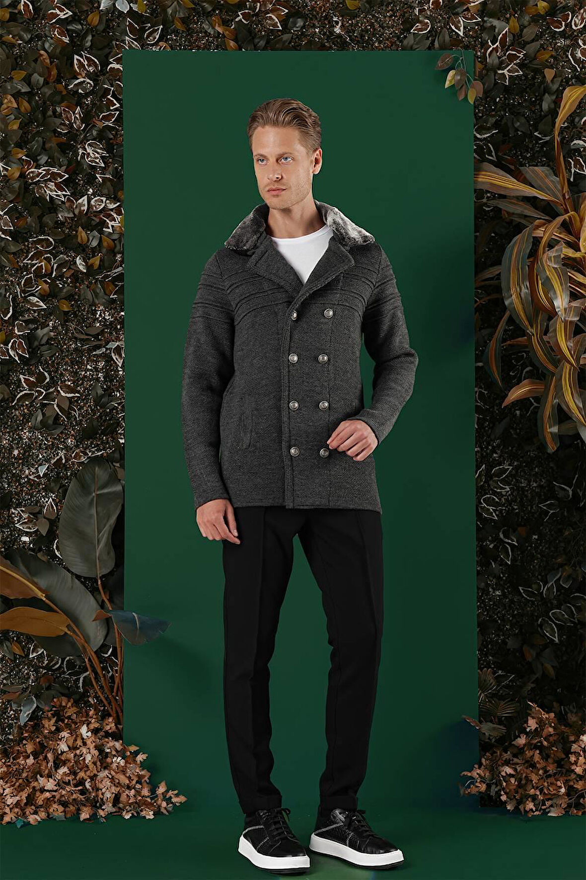 02 Slim Fit Antrasit Spor Kaban