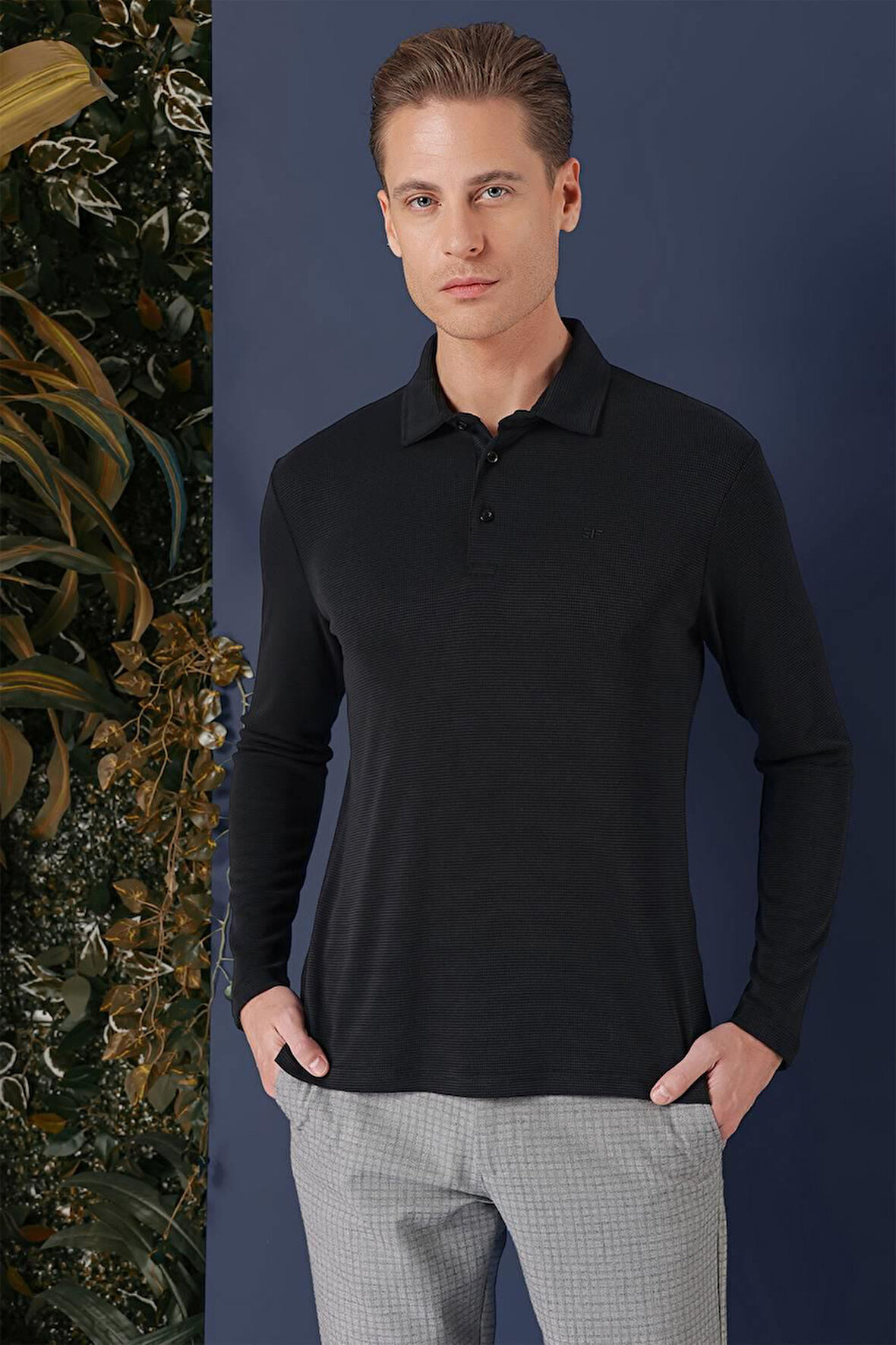 TS 875 Slim Fit Siyah Spor T-Shirt