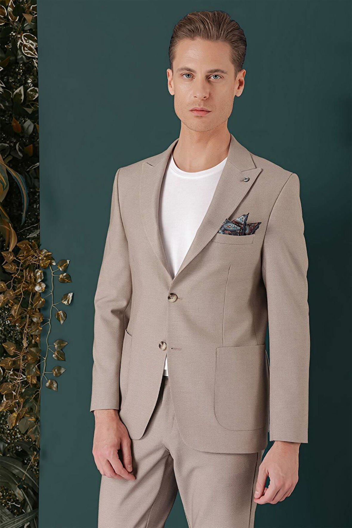 C 659 Slim Fit Bej Spor Ceket