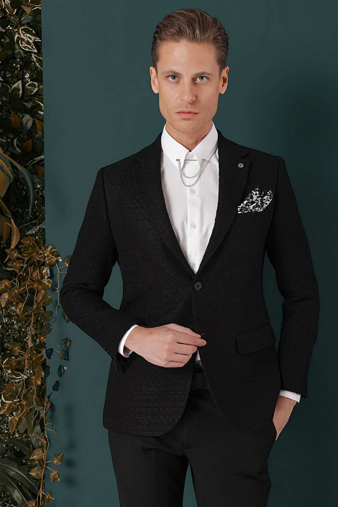 C 660 Slim Fit Siyah Spor Ceket