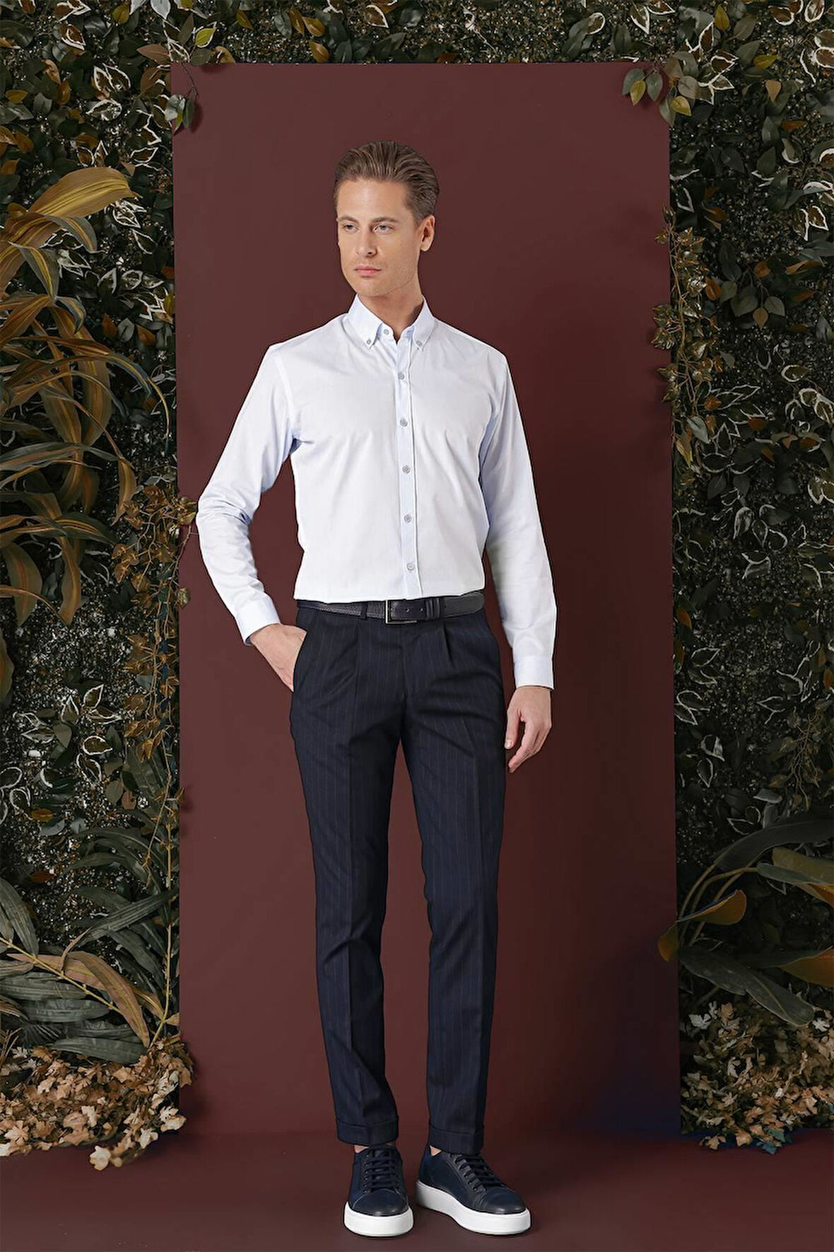 P 1133 Slim Fit Lacivert Spor Pantolon