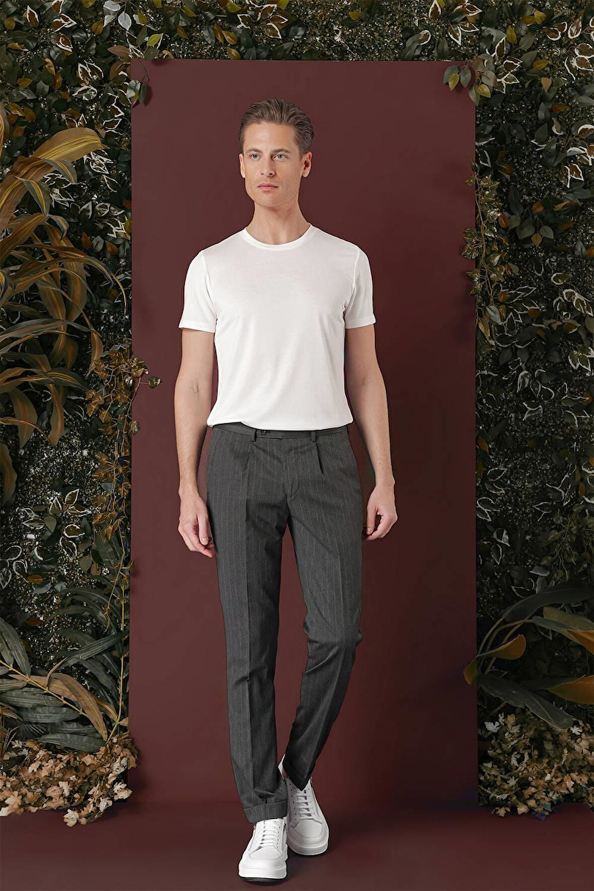 P 1133 Slim Fit Füme Spor Pantolon