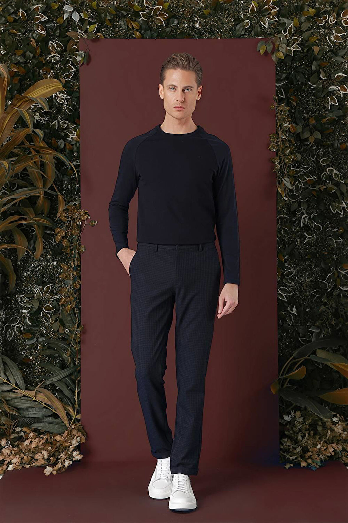 P 1141 Slim Fit Lacivert Klasik Pantolon