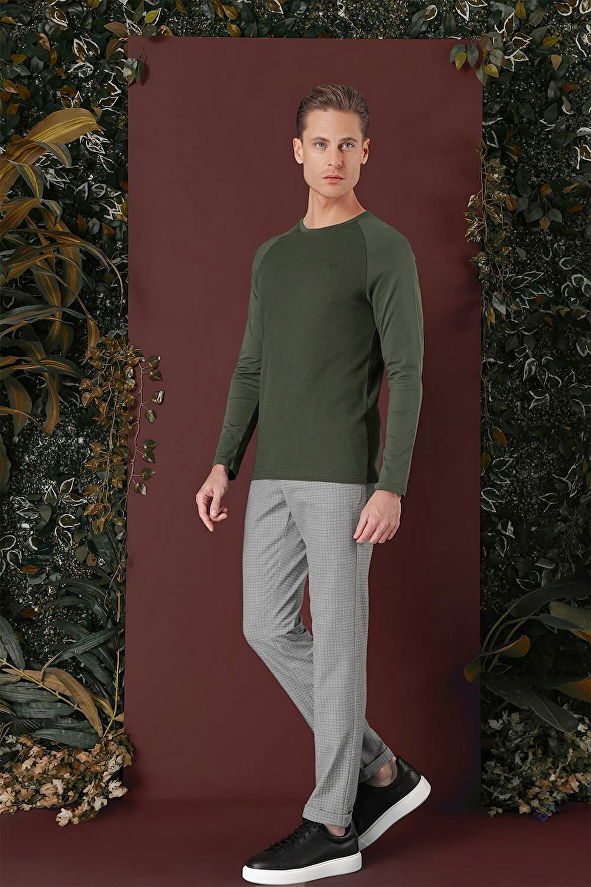 P 1141 Slim Fit Gri Klasik Pantolon