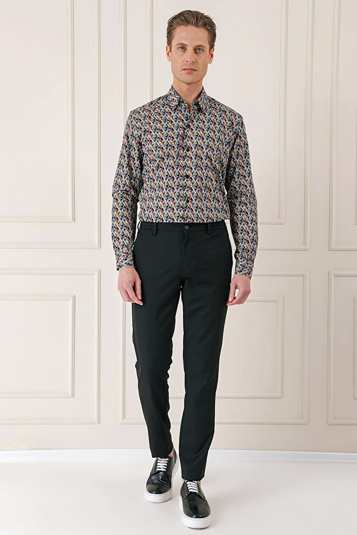 P 1143 Comfort Fit Yan Cep Beli Lastikli Esnek Pamuk Siyah Jogger Pantolon