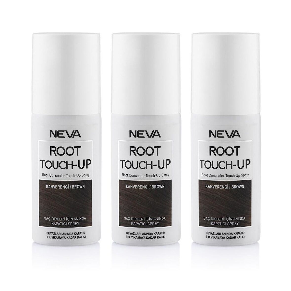 Neva Root Touch Up Kapatıcı Sprey 75 Ml Kahve 3 Adet
