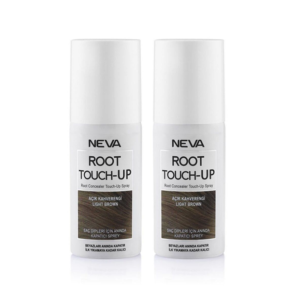 Neva Root Touch Up Kapatıcı Sprey 75 Ml Açık Kahve 2 Adet