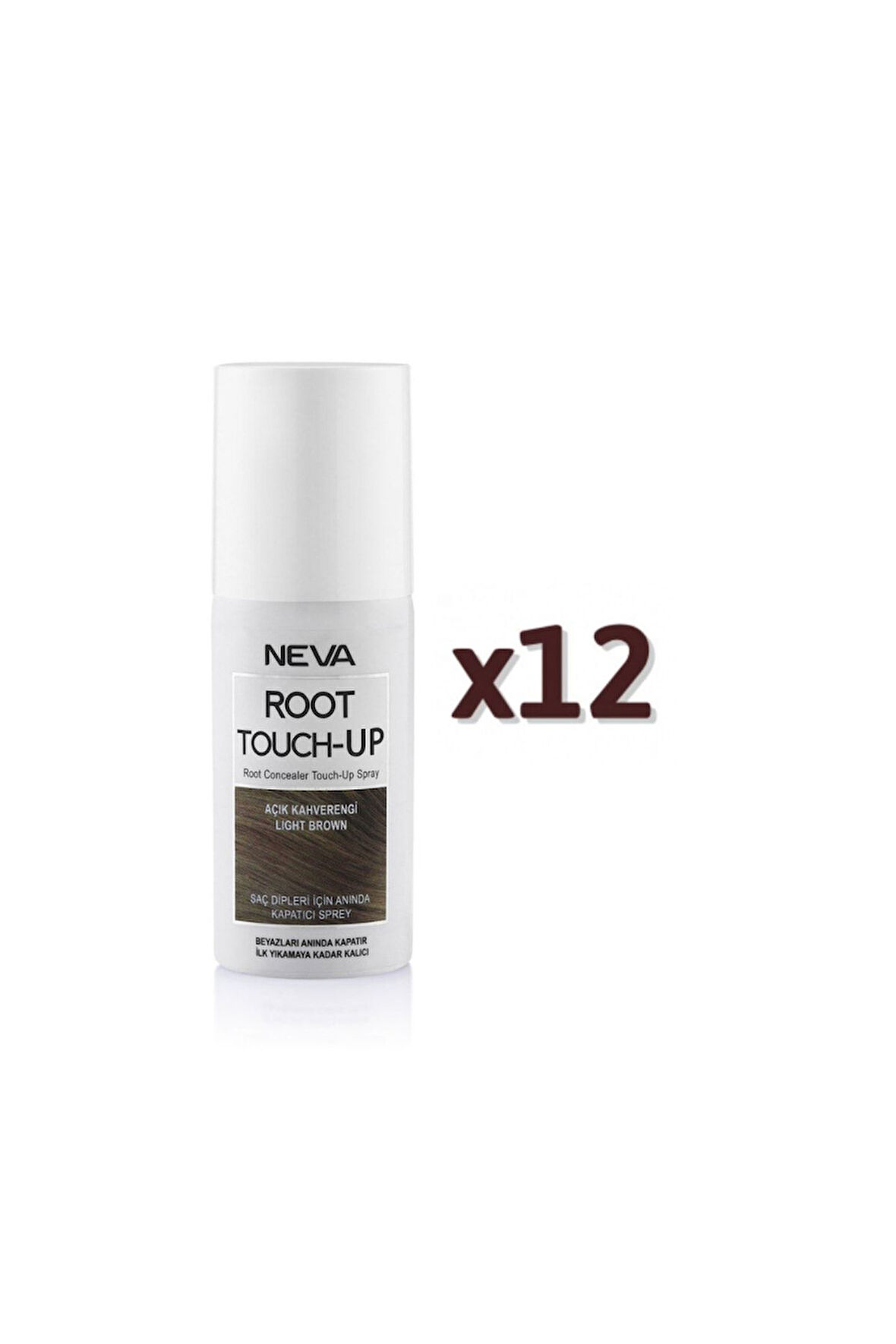 Neva Root Touch Up Kapatıcı Sprey 75ml Açık Kahve 12 Adet
