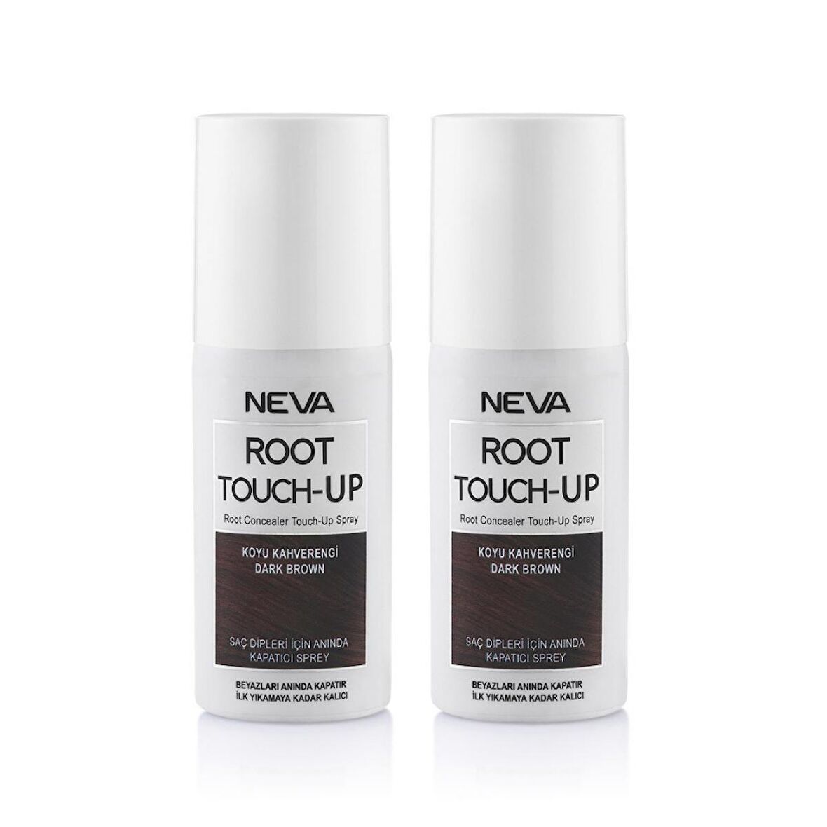 Neva Root Touch Up Kapatıcı Sprey 75 Ml Koyu Kahve 2 Adet