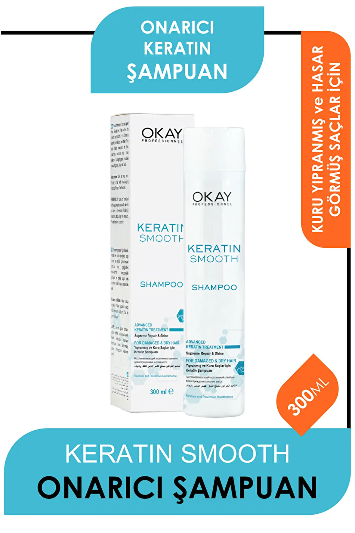 Okay Keratin Smooth Şampuan 300 ml