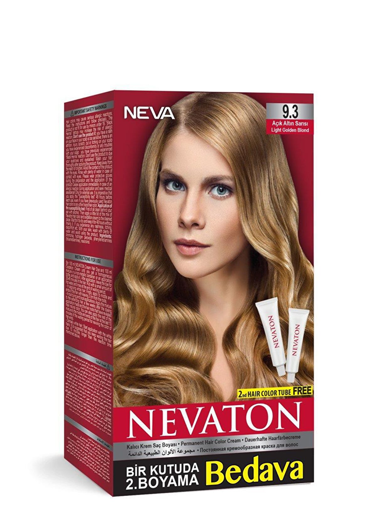 Nevaton Kalıcı Krem Saç Boyası 9.3 Altın Sarısı