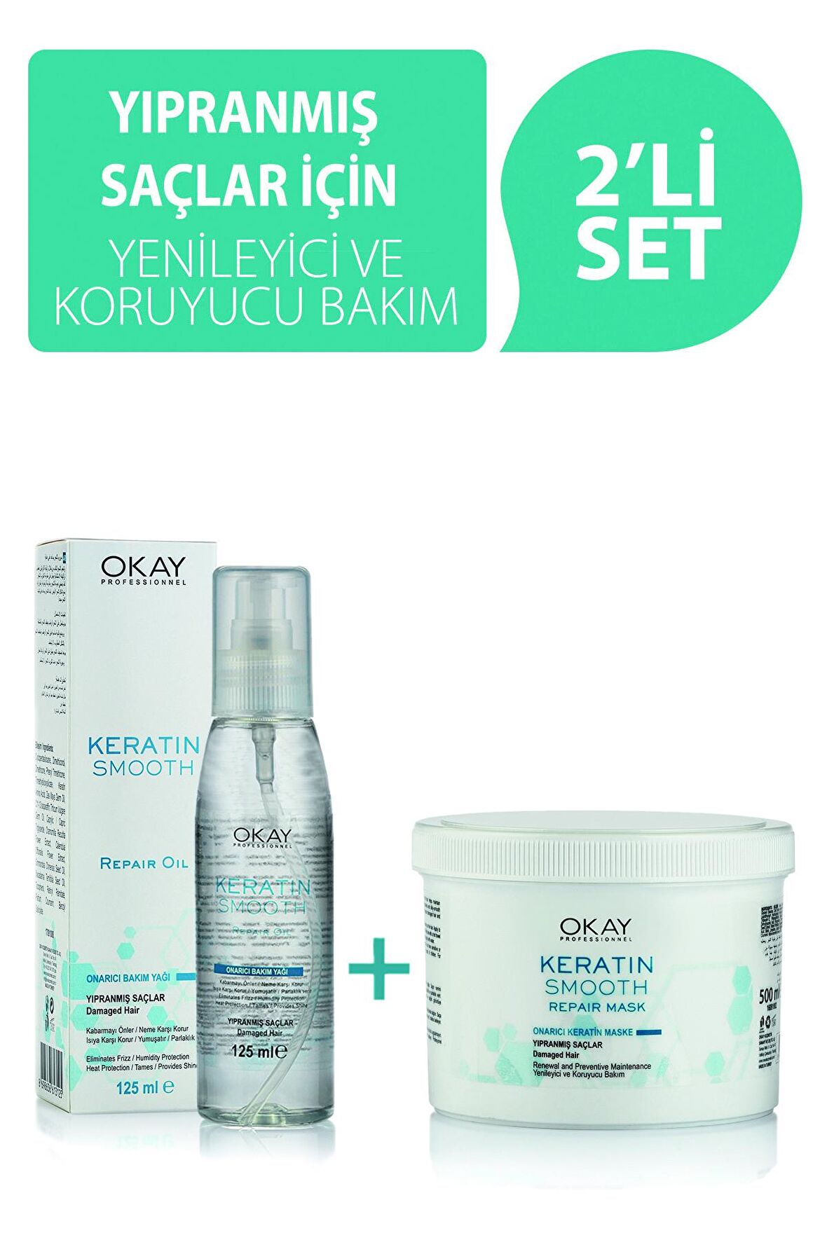 Keratin Smooth Maske 500 Ml + Bakım Yağı 125 Ml