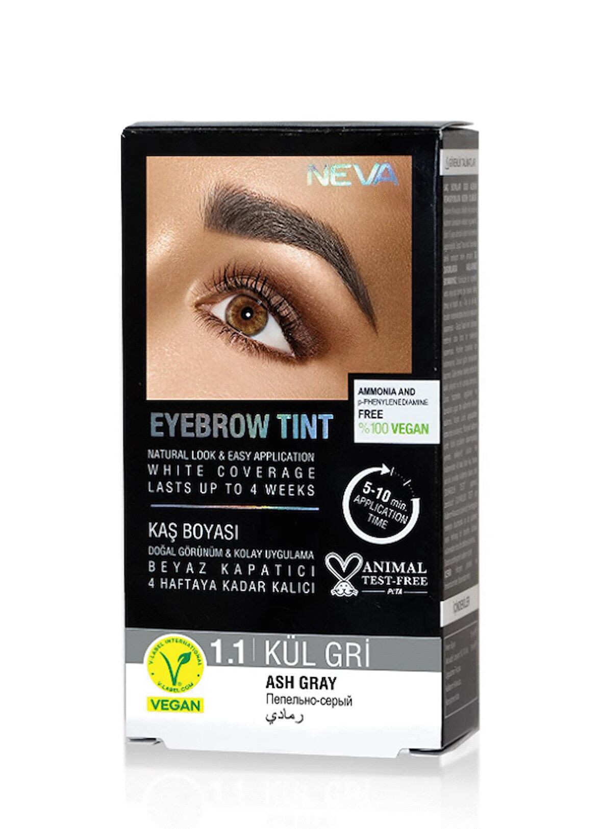 Eyebrow Tınt Kaş Boyası 15ml (vegan) 1.1 Küllü Gri