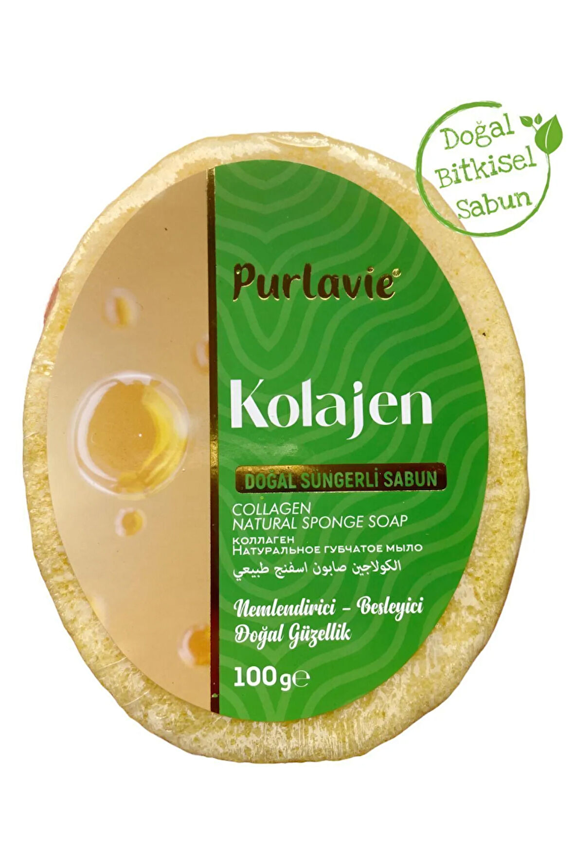 Doğal (Nemlendirici) Kolajen Süngerli Sabun 100 gr.