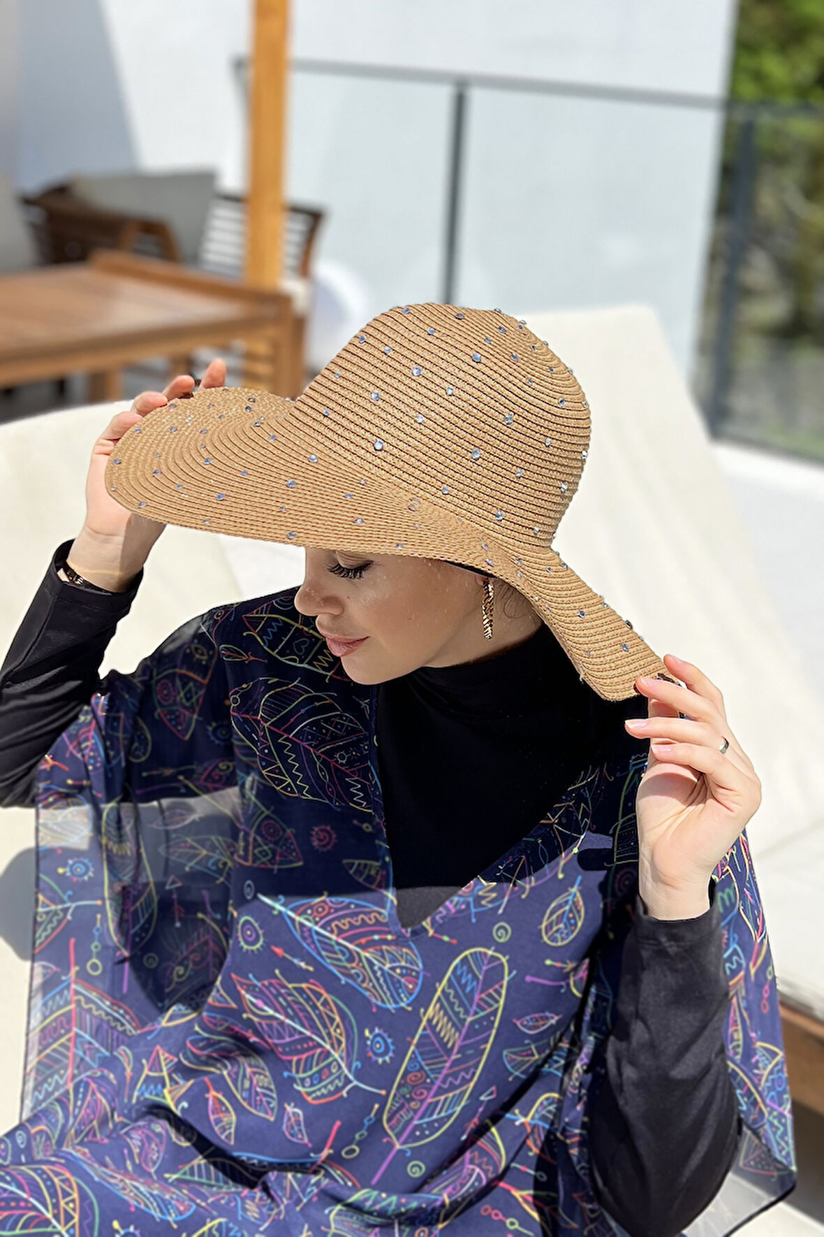 Remsa Taşlı Hasır Şapka RŞ-96 Camel | Standart